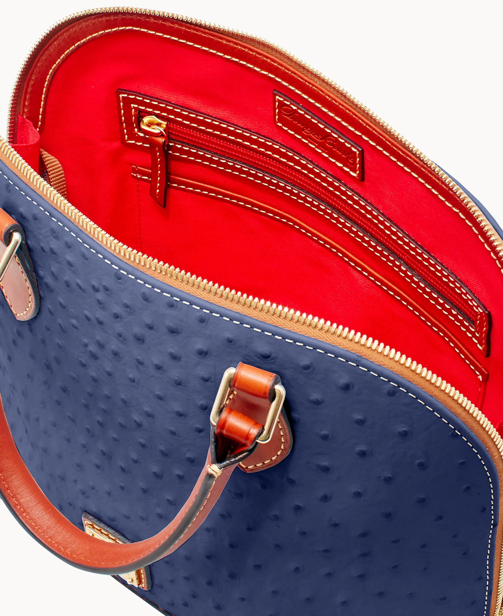 Ostrich Zip Zip Satchel - Image 15