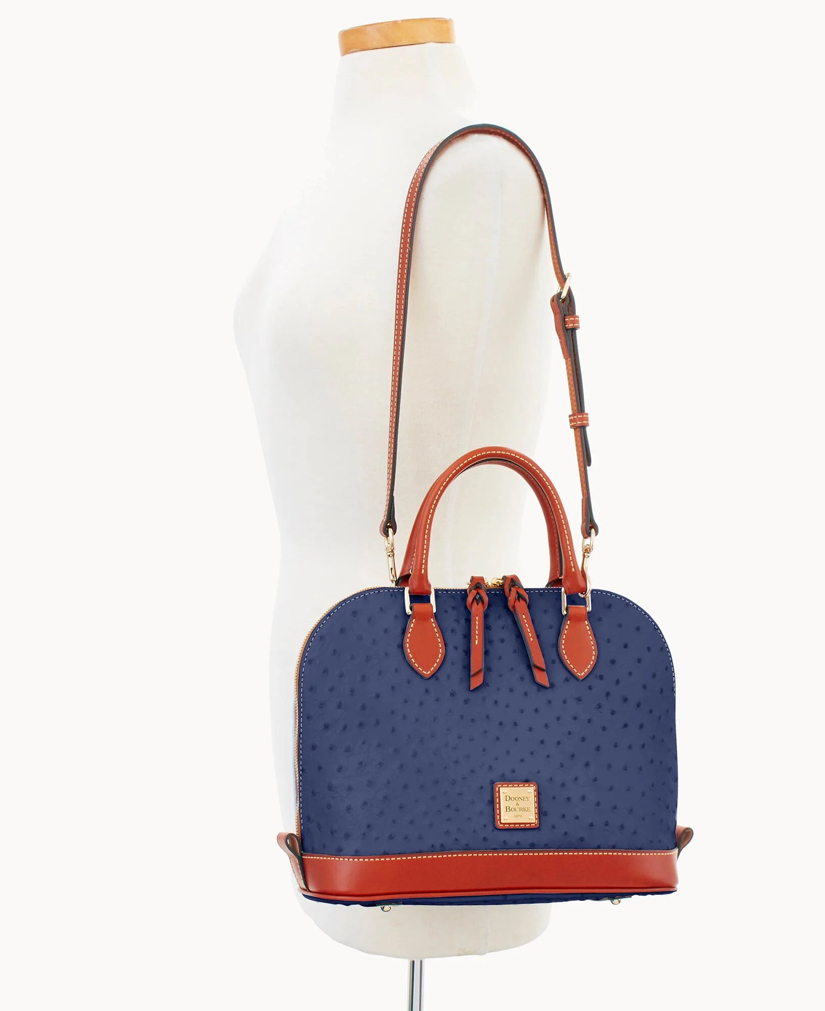 Ostrich Zip Zip Satchel - Image 16