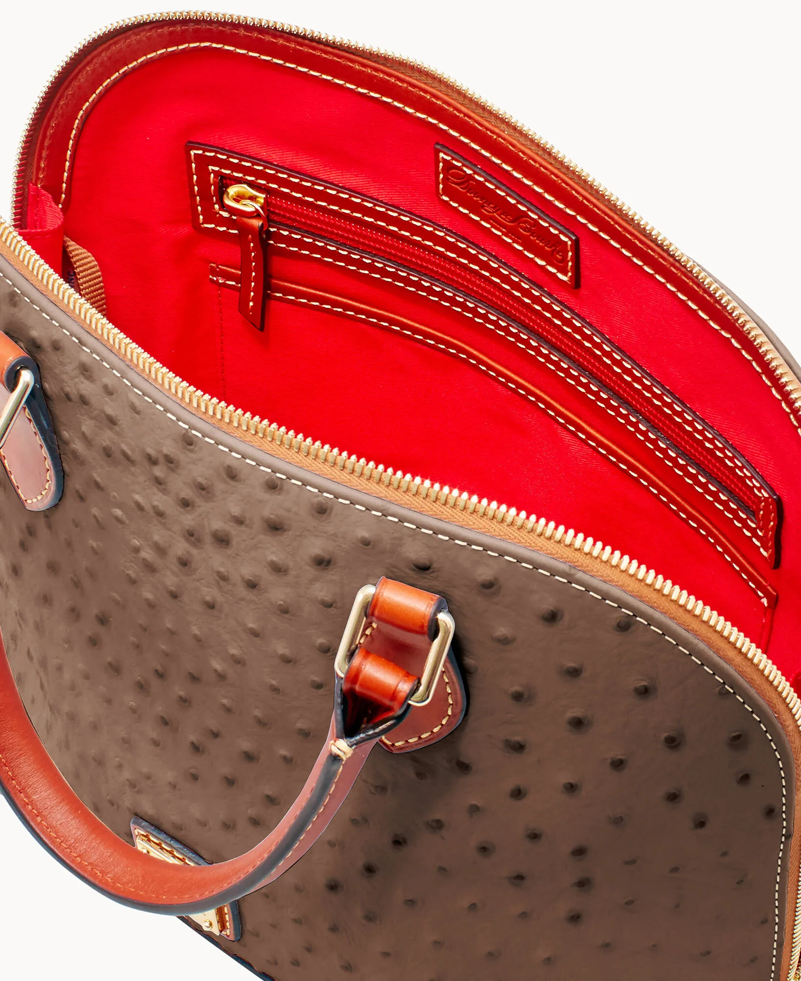 Ostrich Zip Zip Satchel - Image 19