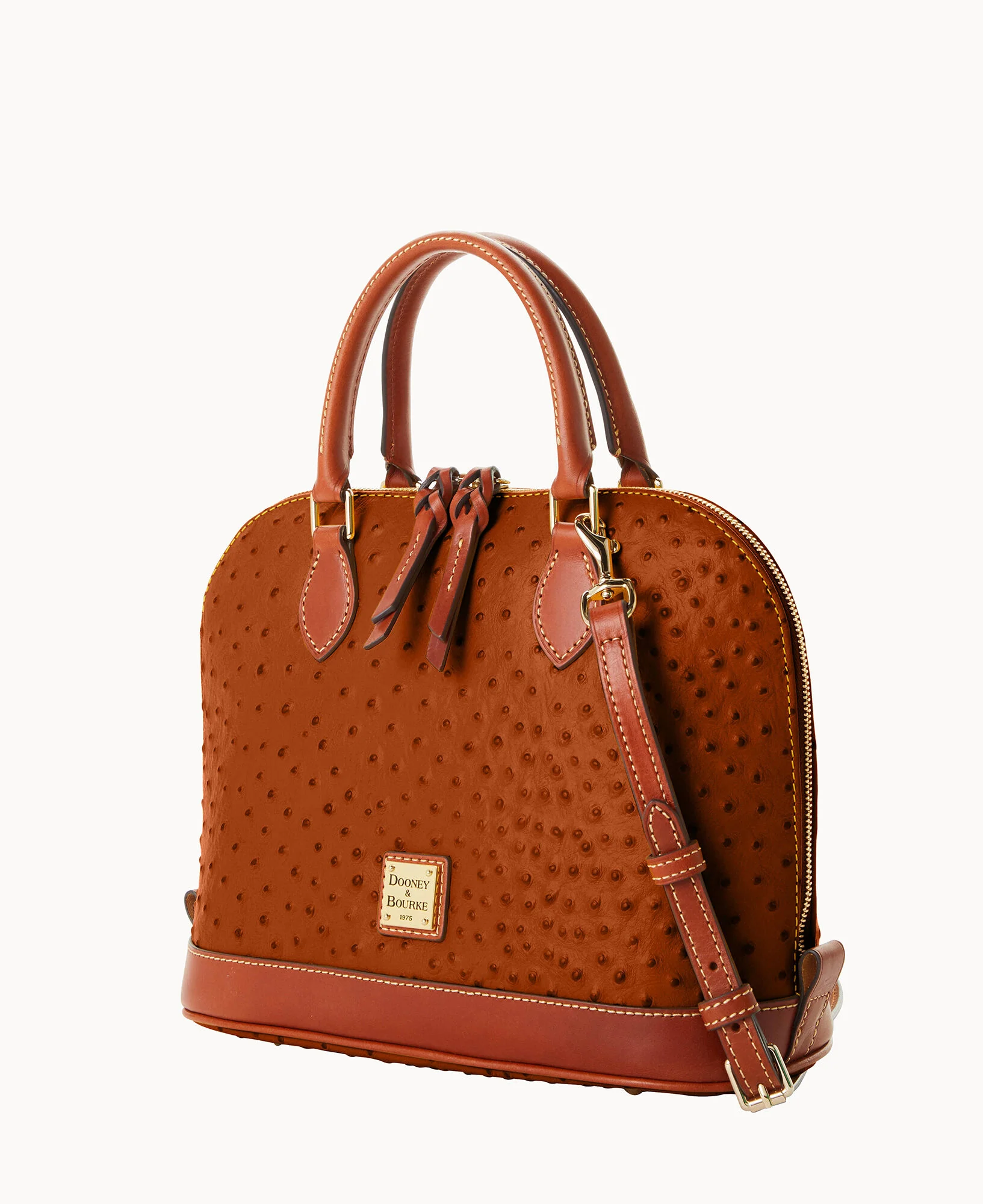 Ostrich Zip Zip Satchel - Image 2