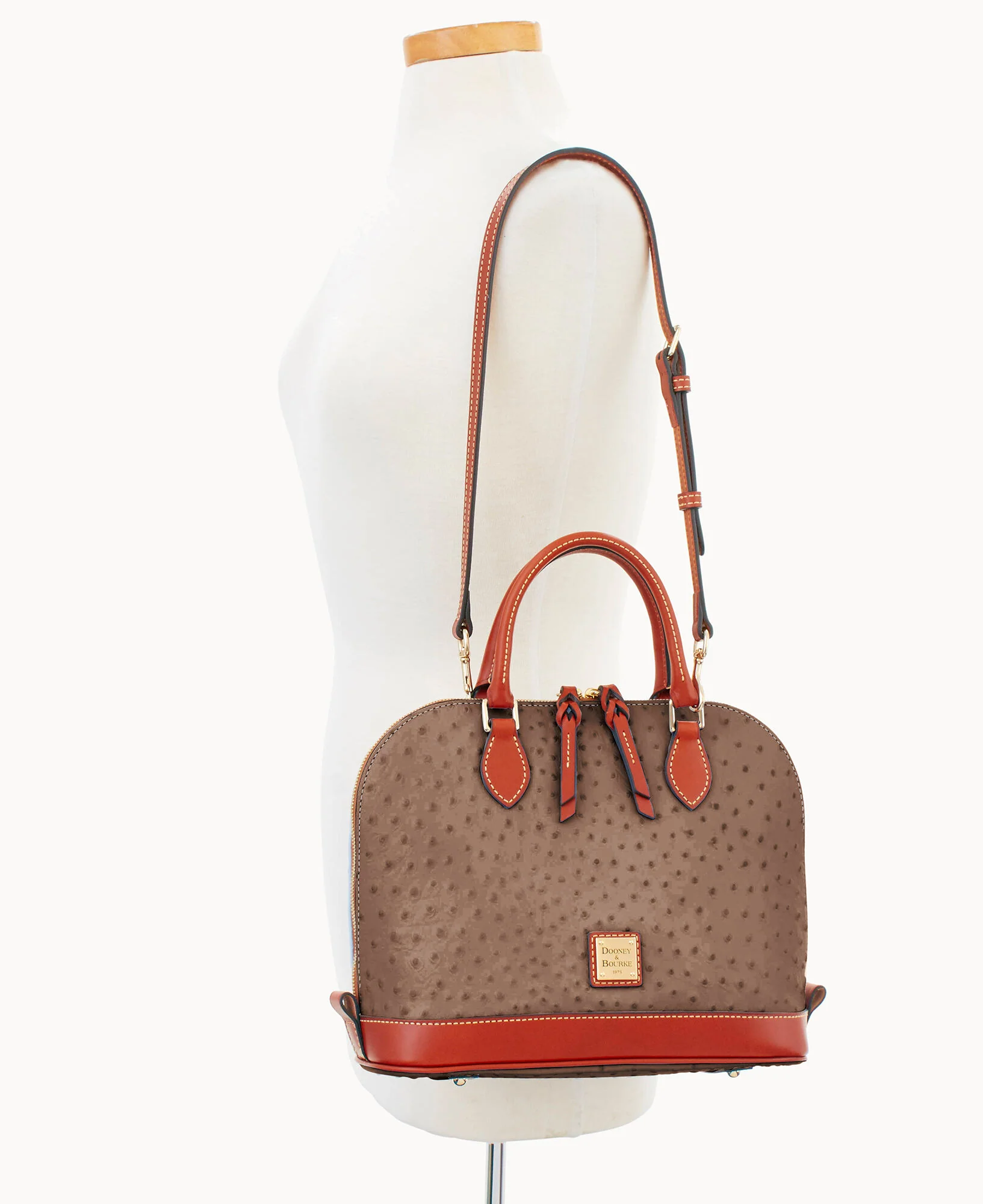 Ostrich Zip Zip Satchel - Image 20