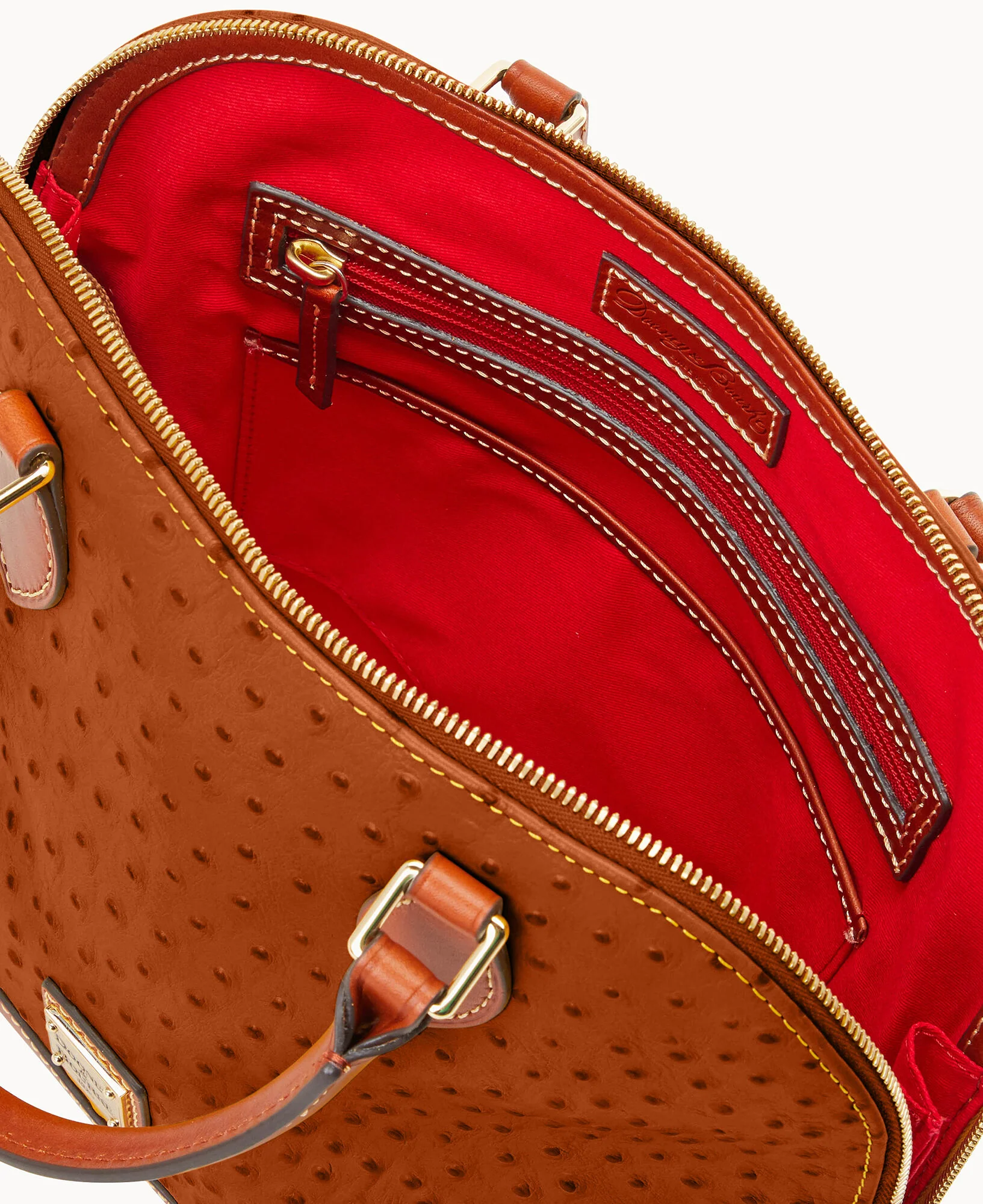 Ostrich Zip Zip Satchel - Image 3