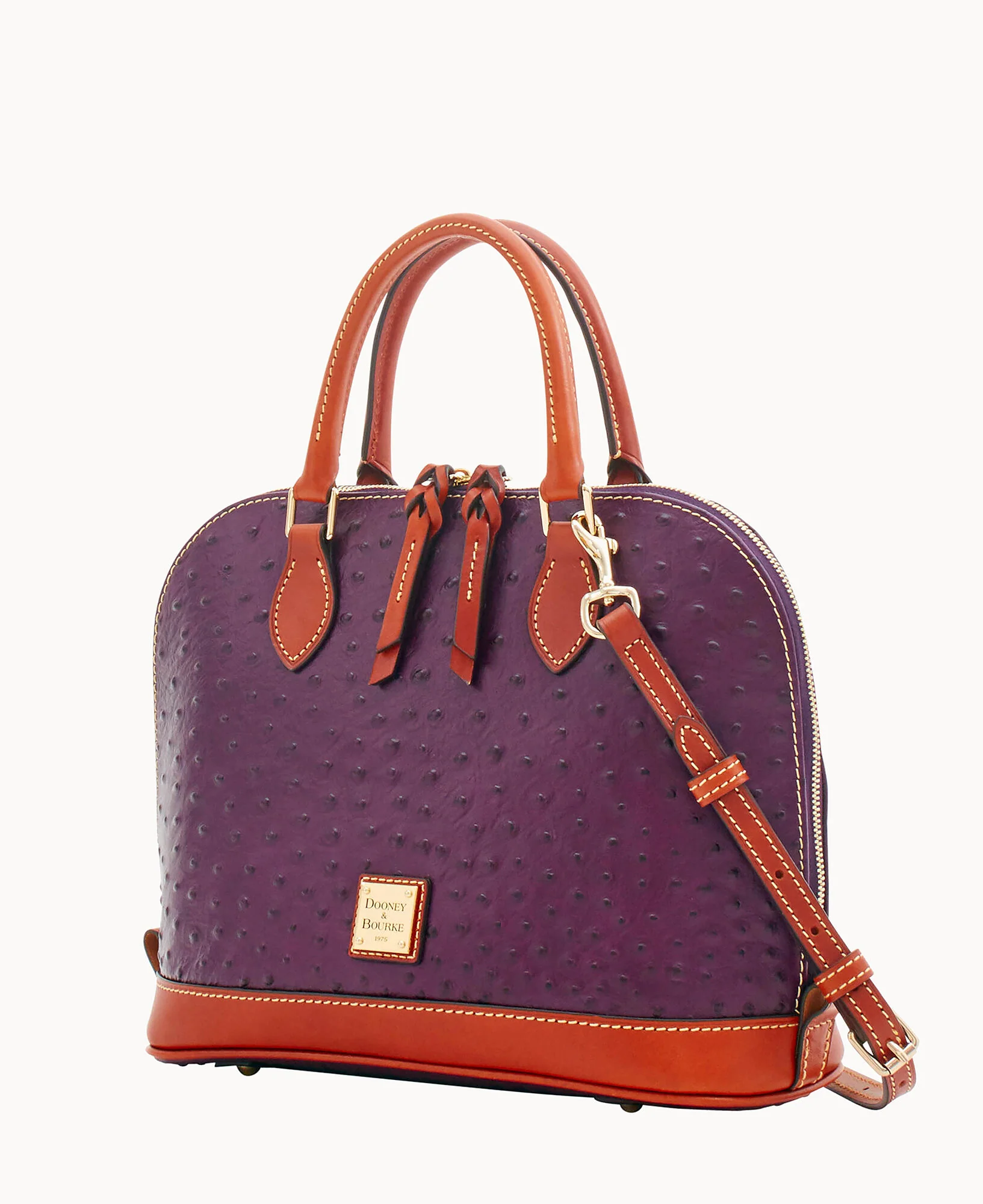 Ostrich Zip Zip Satchel - Image 6
