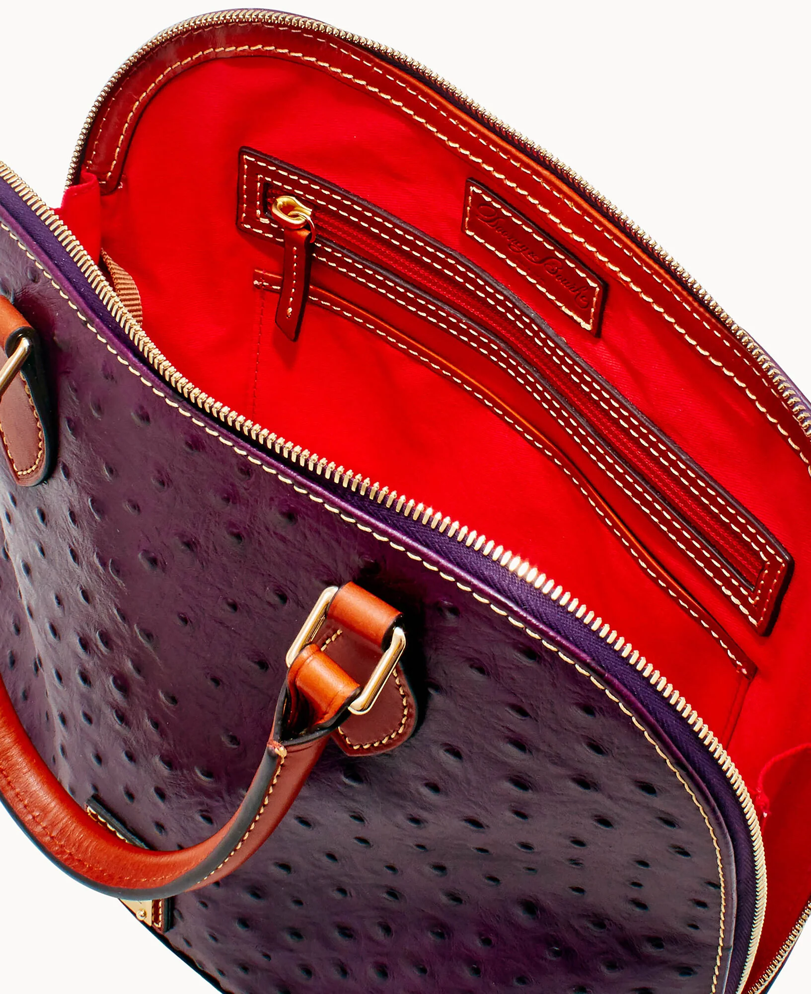 Ostrich Zip Zip Satchel - Image 7
