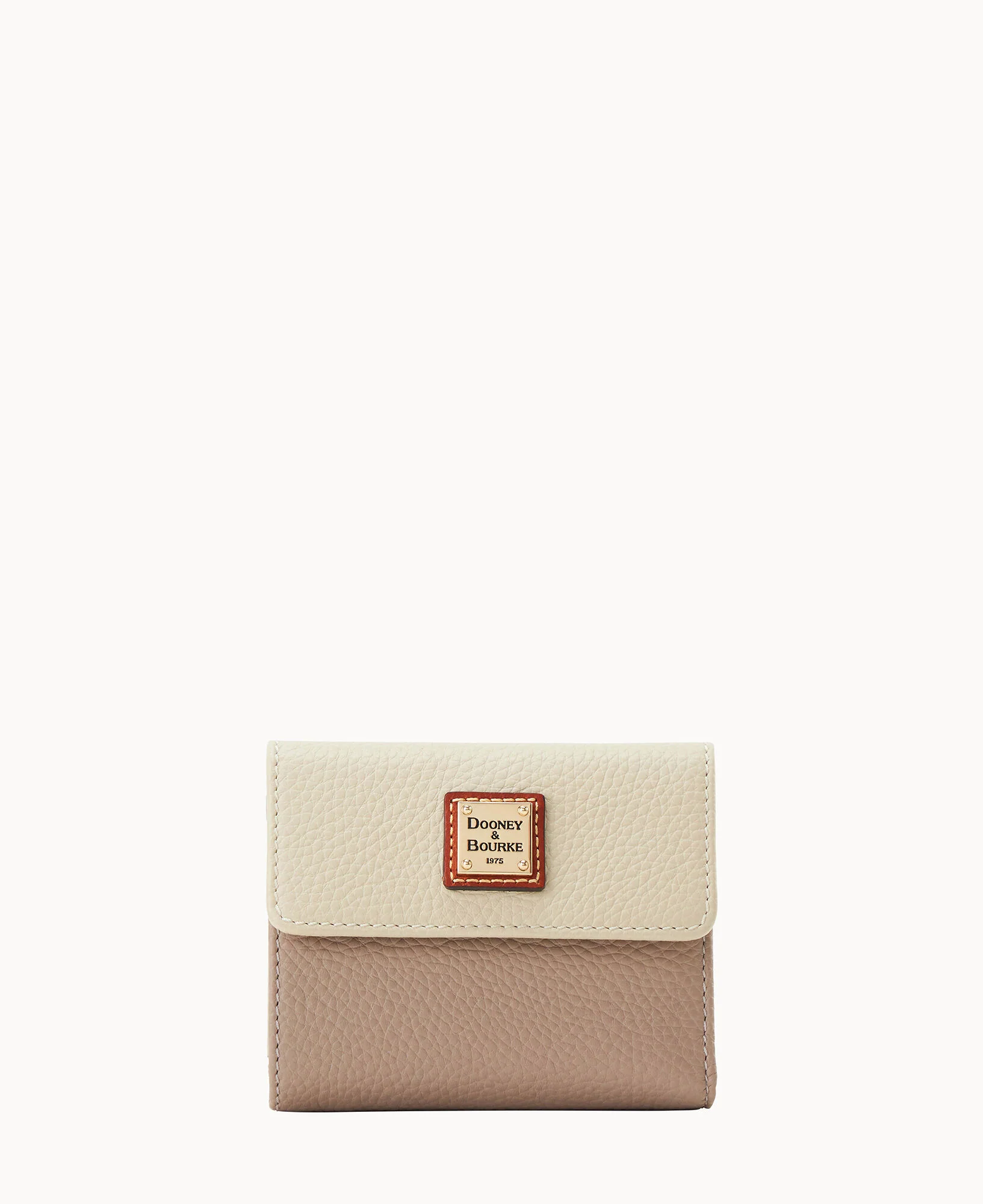 Pebble Color Block Small Flap Wallet