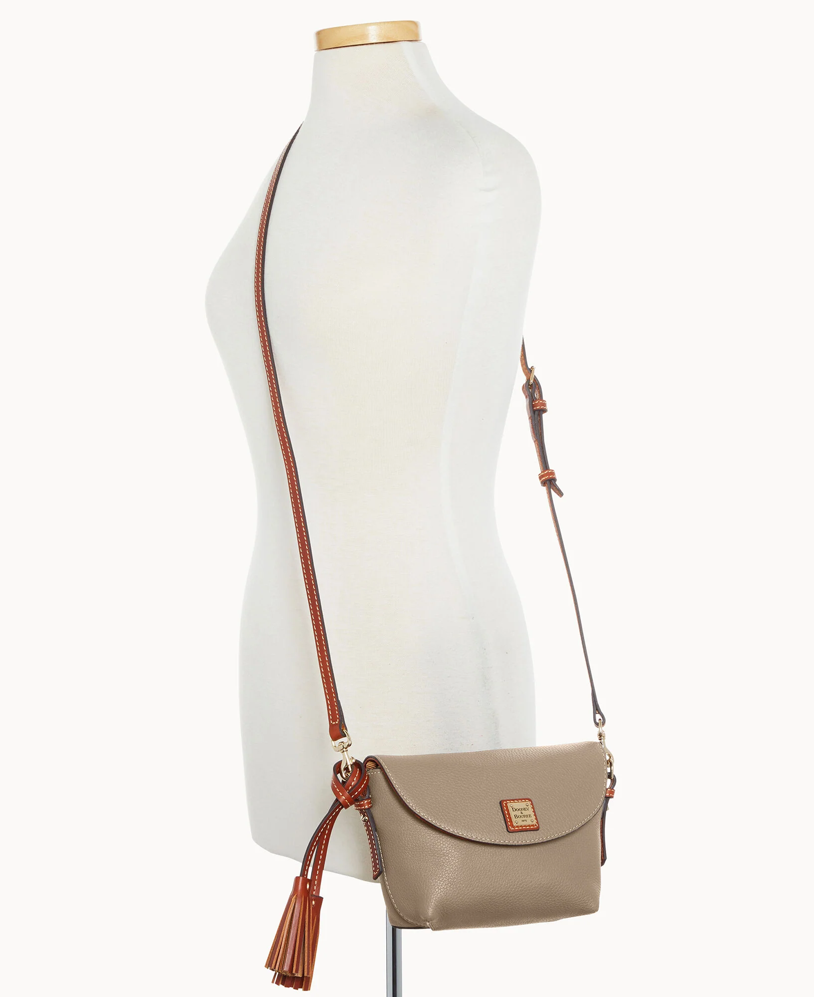 Pebble Grain Crossbody Saddle Bag - Image 100