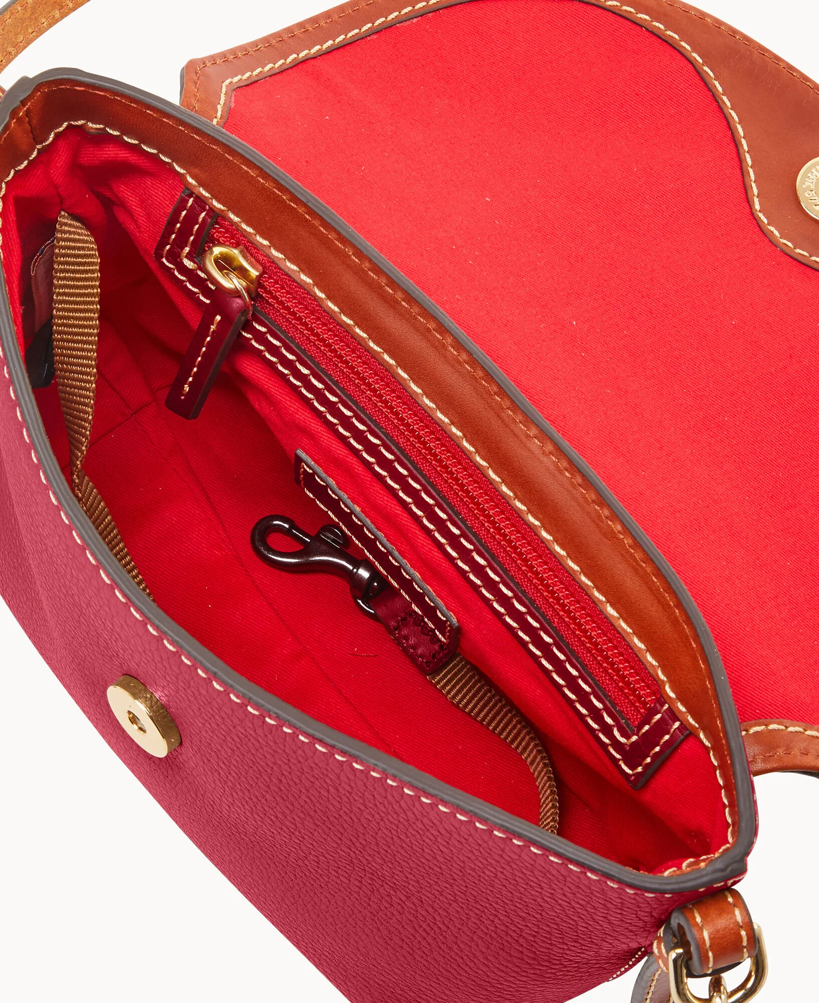 Pebble Grain Crossbody Saddle Bag - Image 103