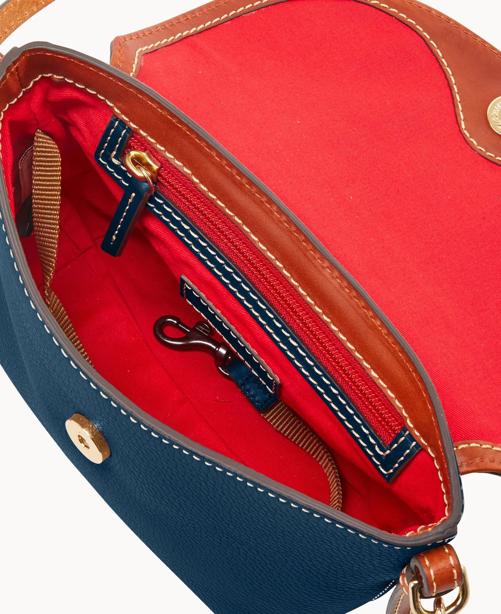 Pebble Grain Crossbody Saddle Bag - Image 19
