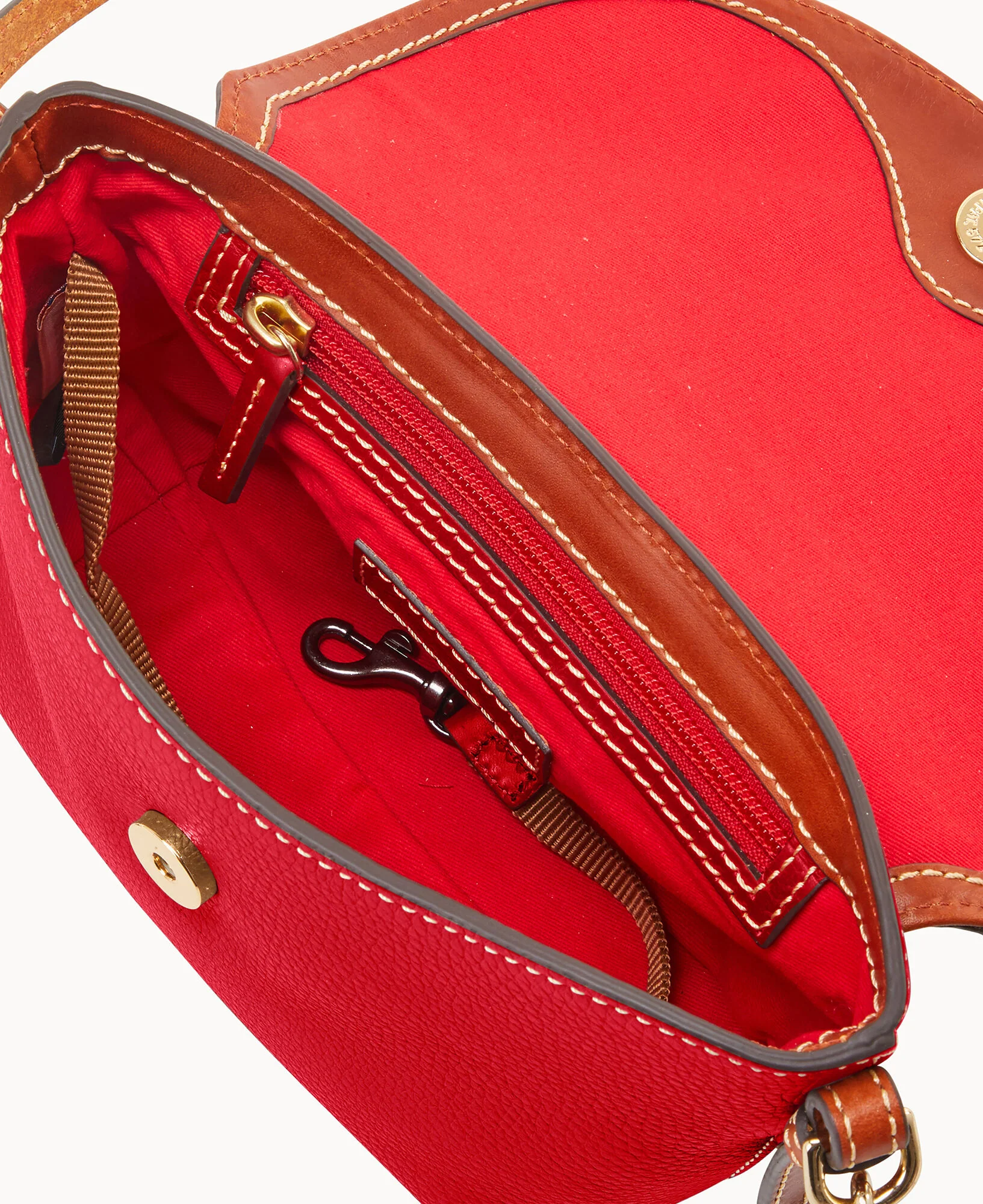 Pebble Grain Crossbody Saddle Bag - Image 23