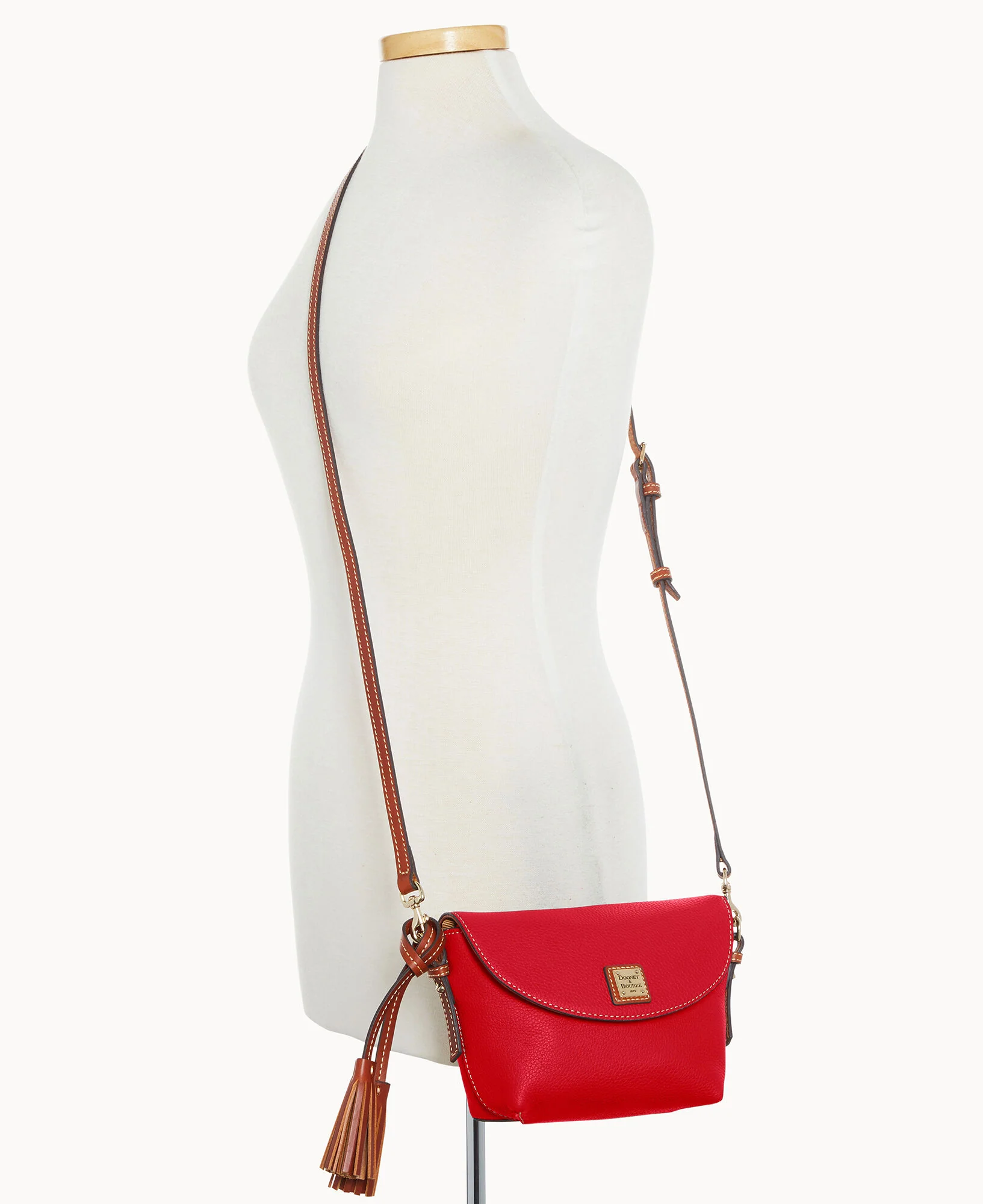 Pebble Grain Crossbody Saddle Bag - Image 24