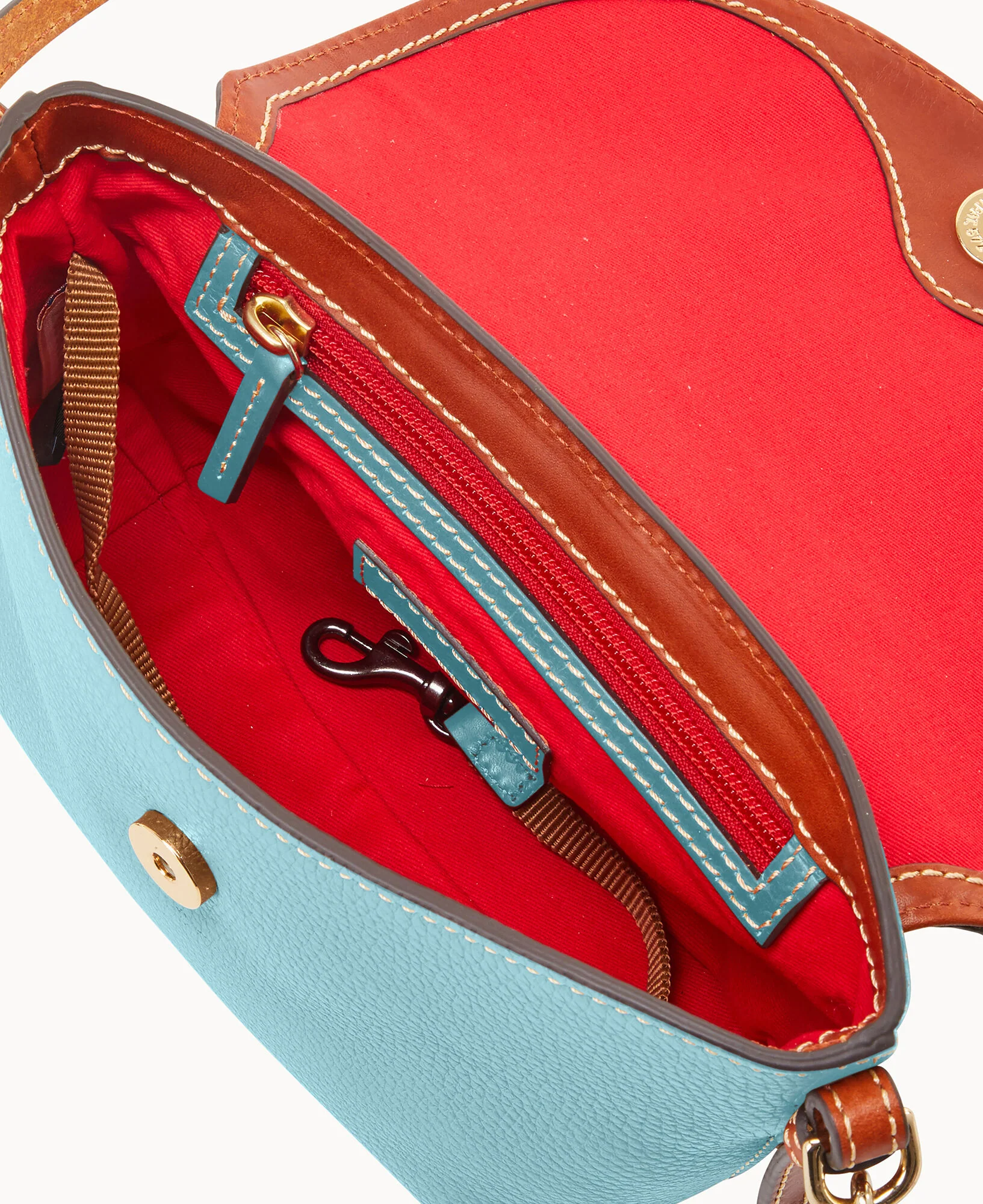 Pebble Grain Crossbody Saddle Bag - Image 27