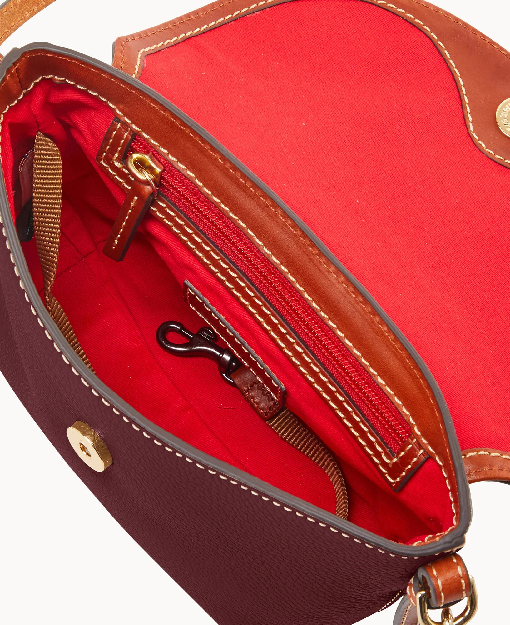 Pebble Grain Crossbody Saddle Bag - Image 31