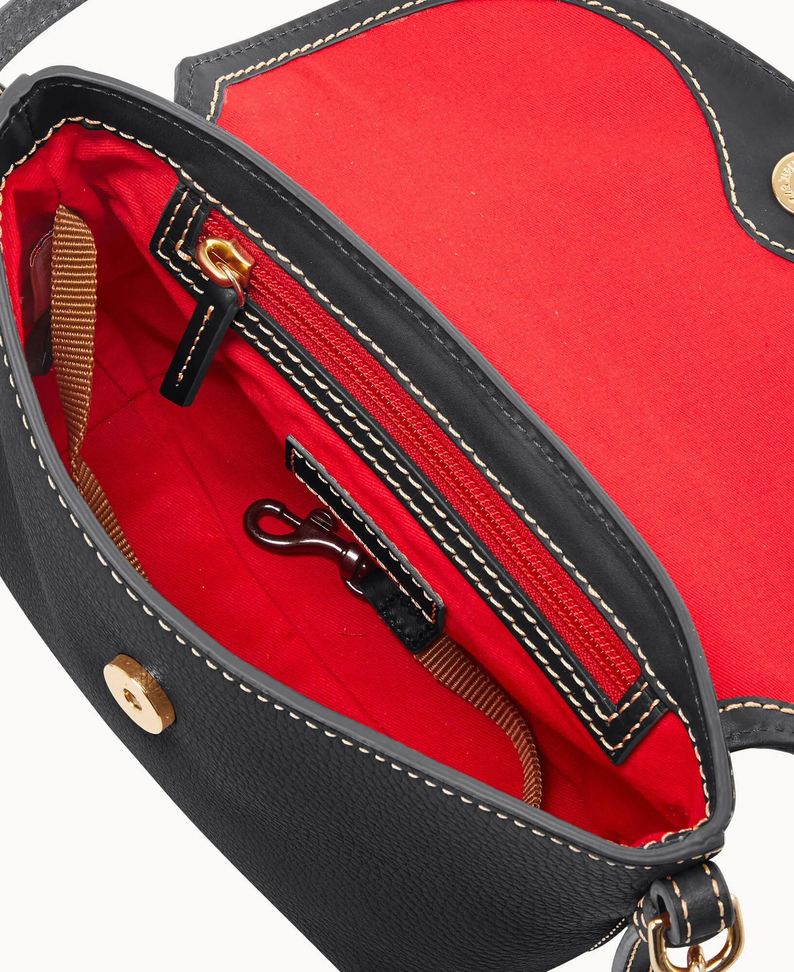 Pebble Grain Crossbody Saddle Bag - Image 39