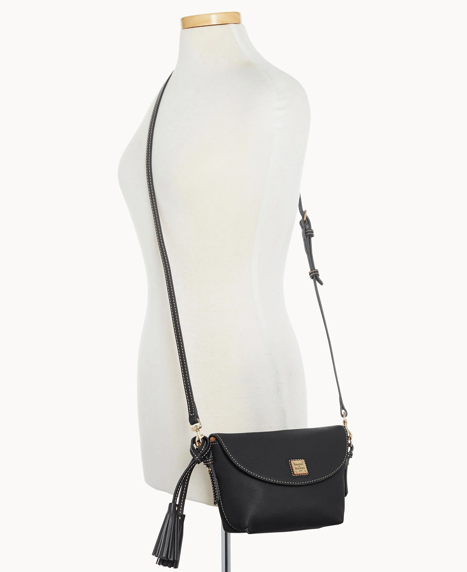 Pebble Grain Crossbody Saddle Bag - Image 40