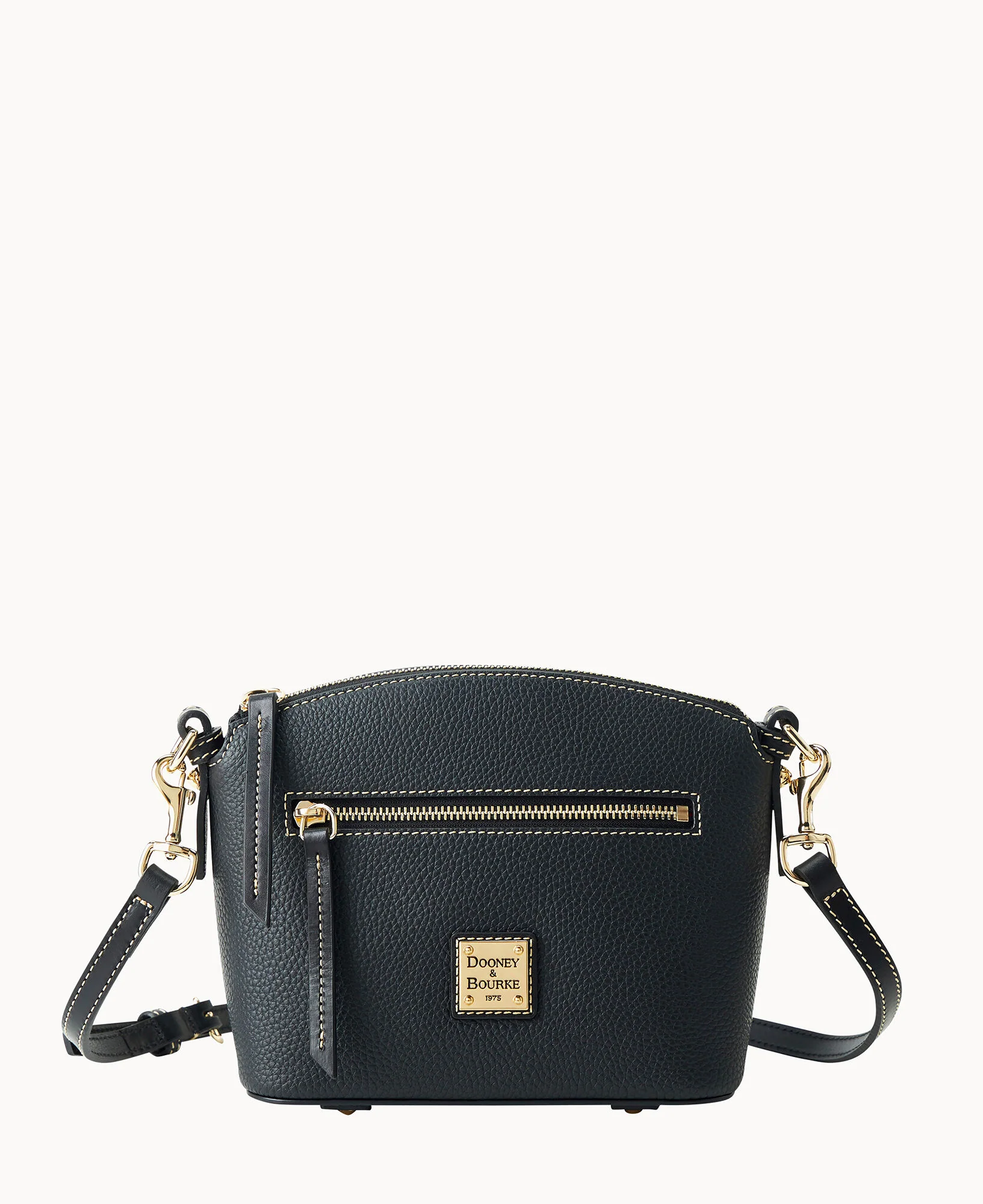 Pebble Grain Domed Crossbody