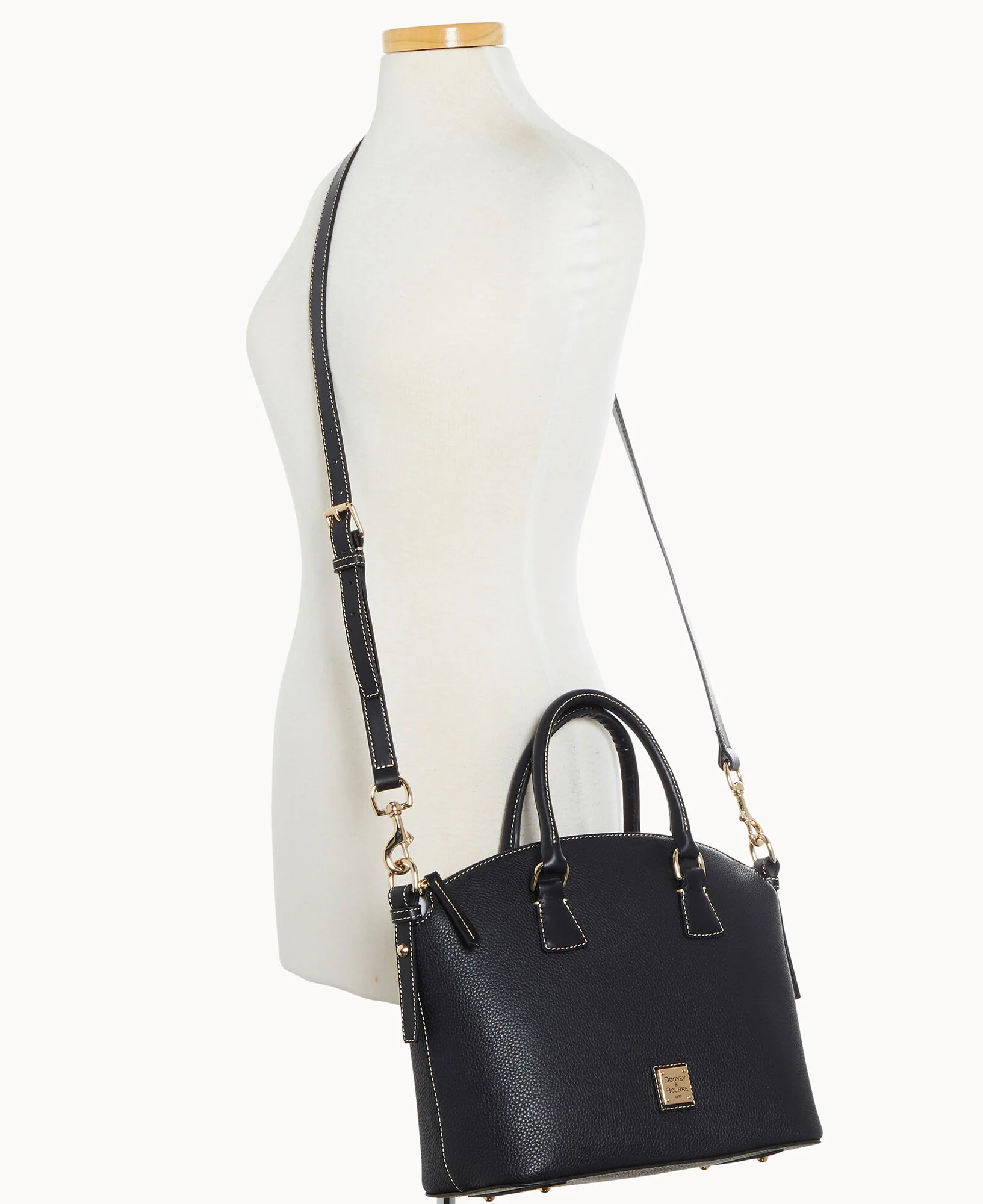 Pebble Grain Domed Satchel - Image 5