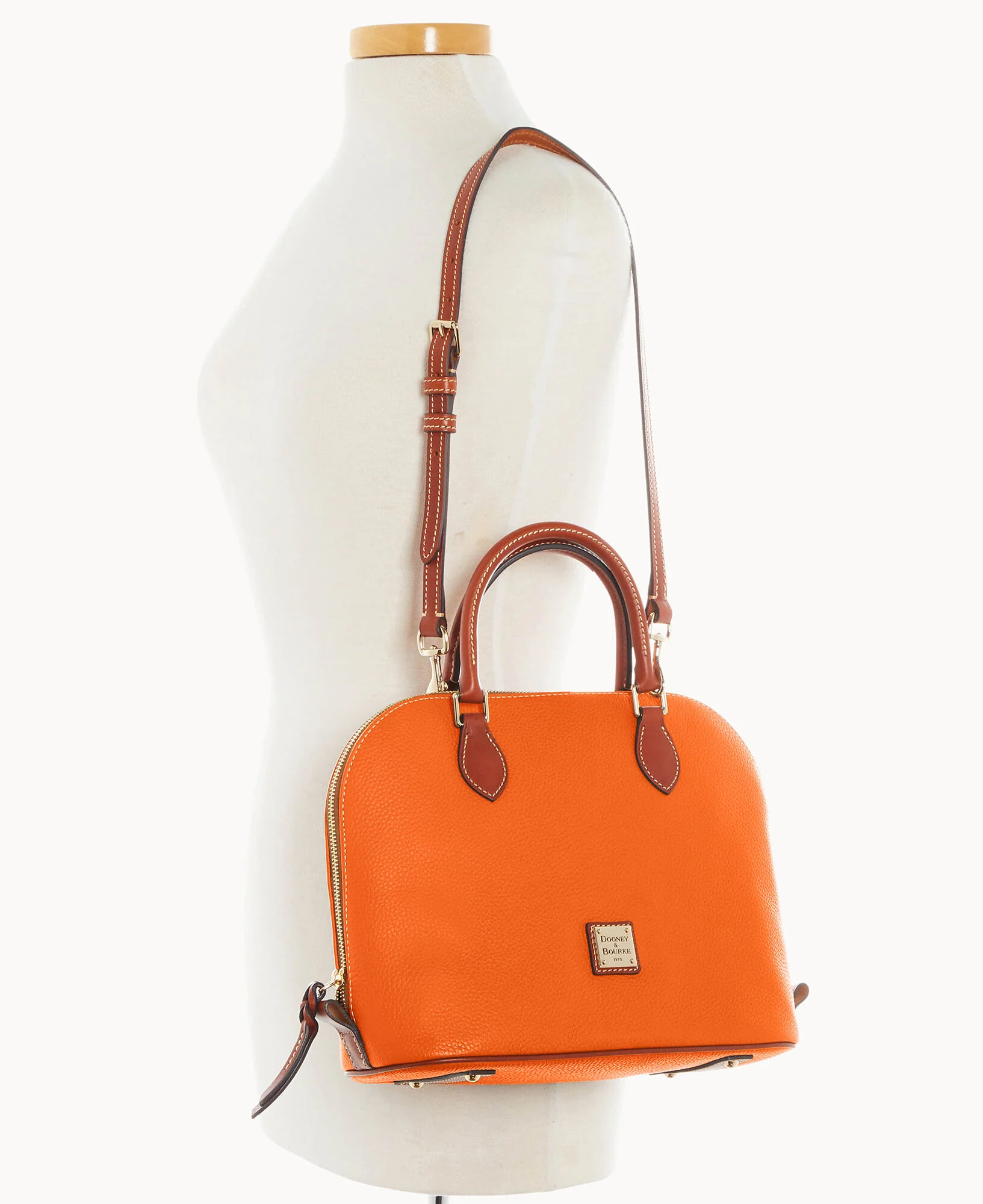 Pebble Grain Domed Satchel - Image 32