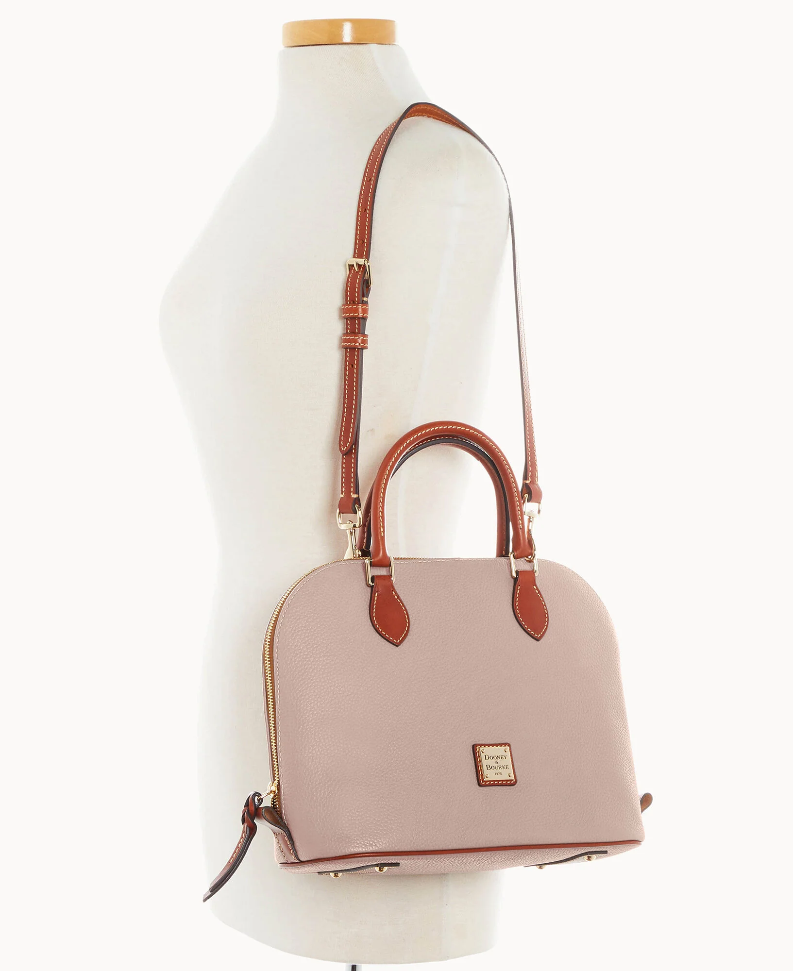 Pebble Grain Domed Satchel - Image 36
