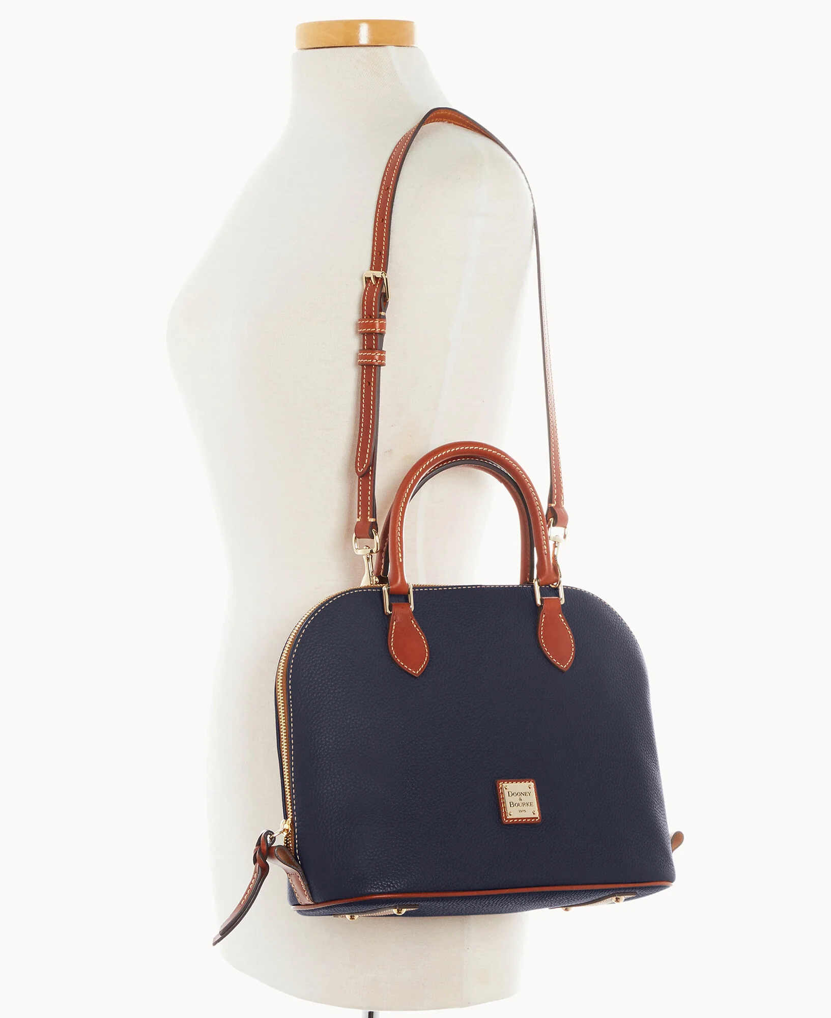 Pebble Grain Domed Satchel - Image 4