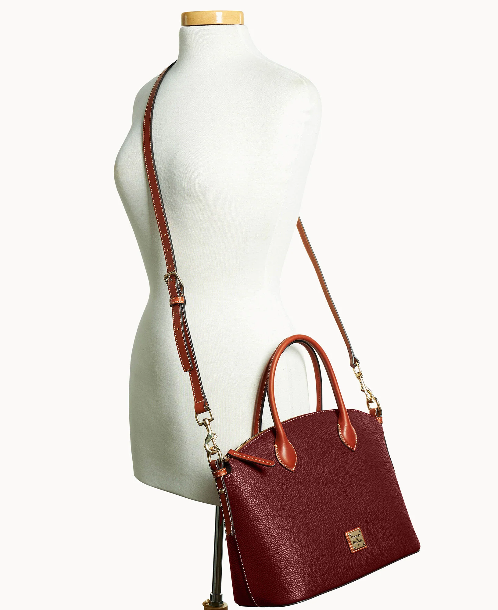 Pebble Grain Domed Satchel - Image 10