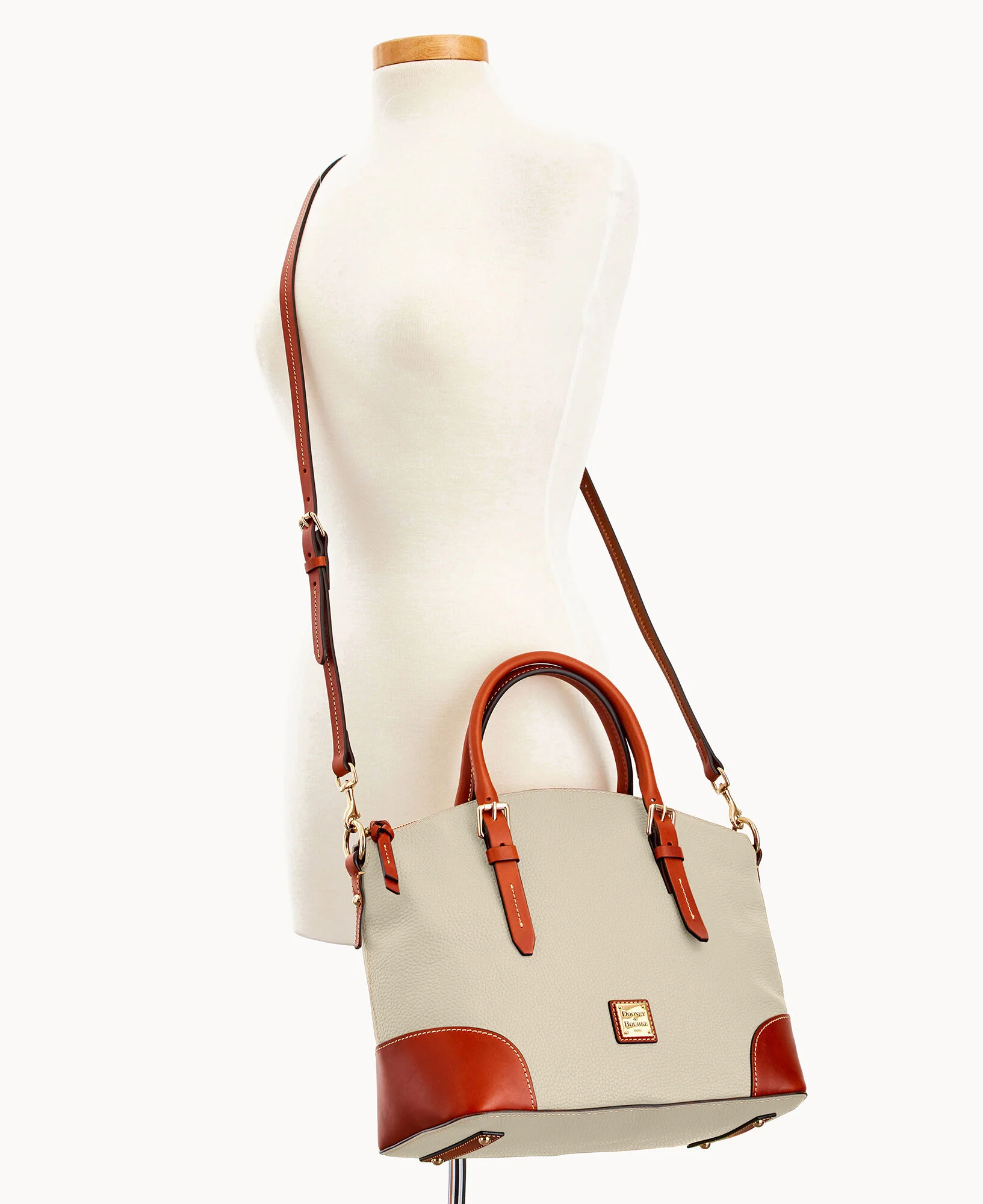 Pebble Grain Domed Satchel - Image 15