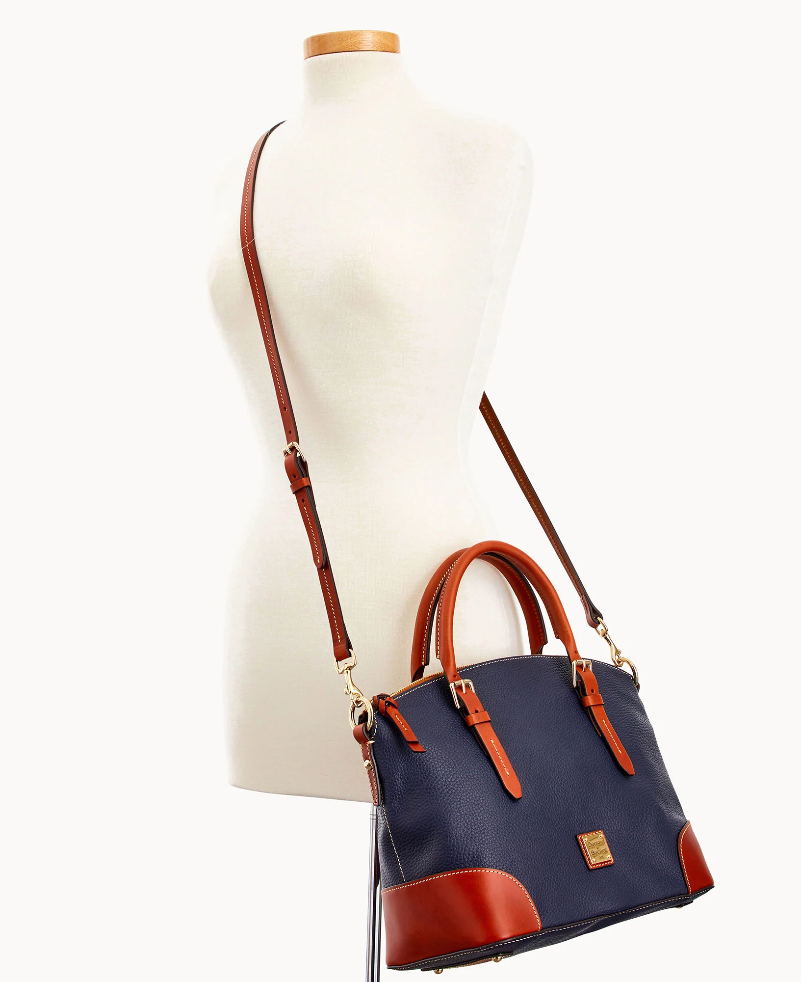 Pebble Grain Domed Satchel - Image 30