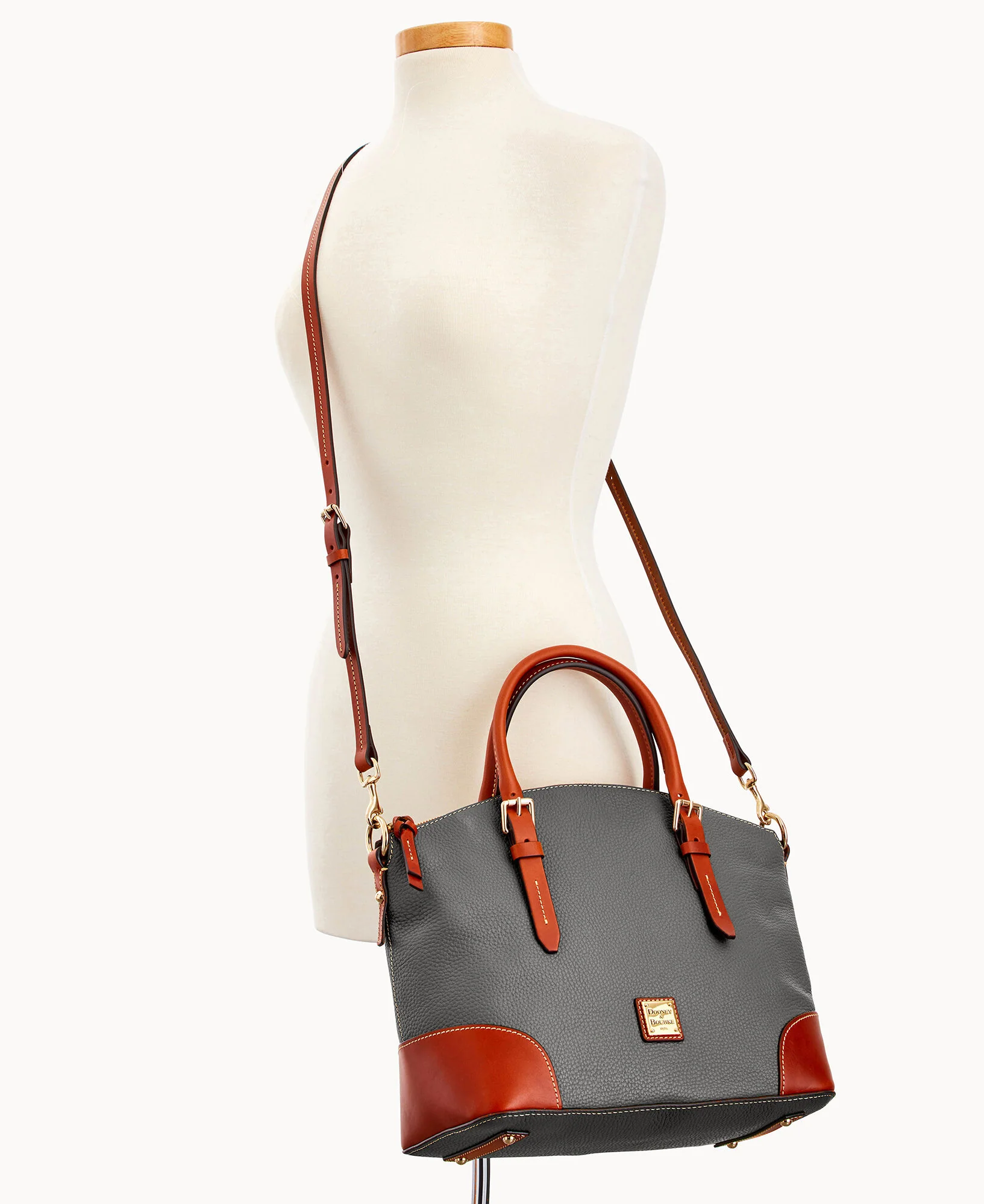 Pebble Grain Domed Satchel - Image 55