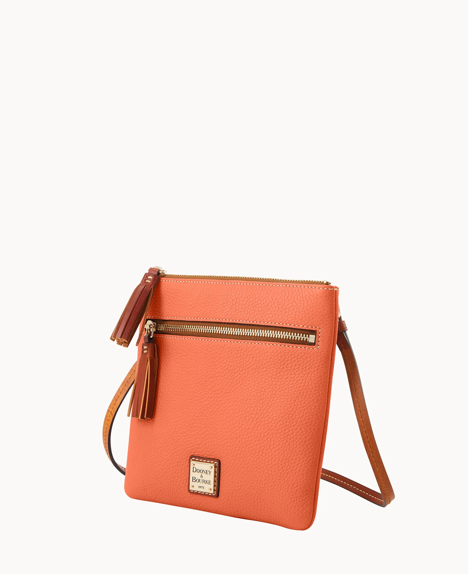 Pebble Grain Double Zip Tassel Crossbody - Image 2