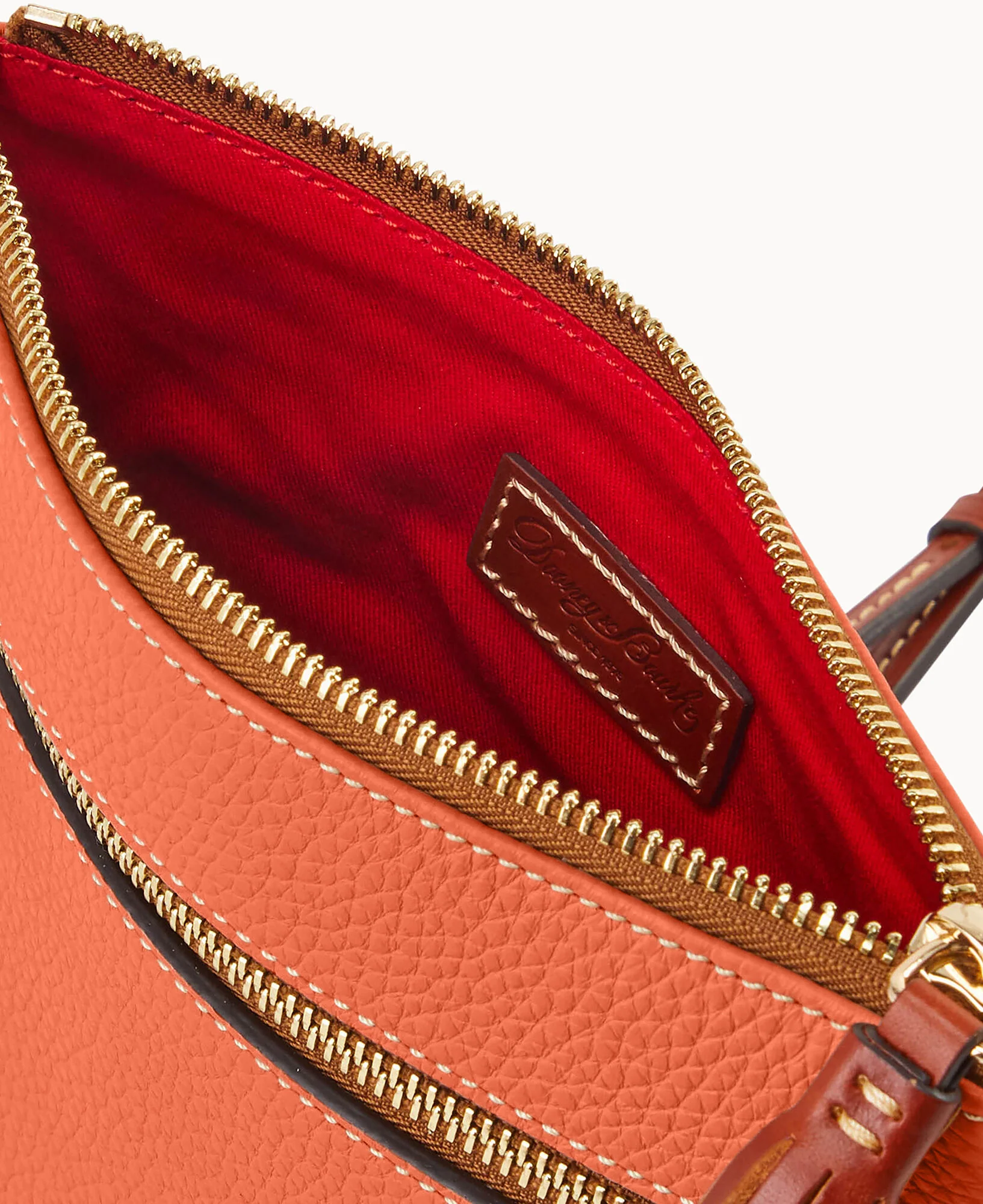 Pebble Grain Double Zip Tassel Crossbody - Image 3