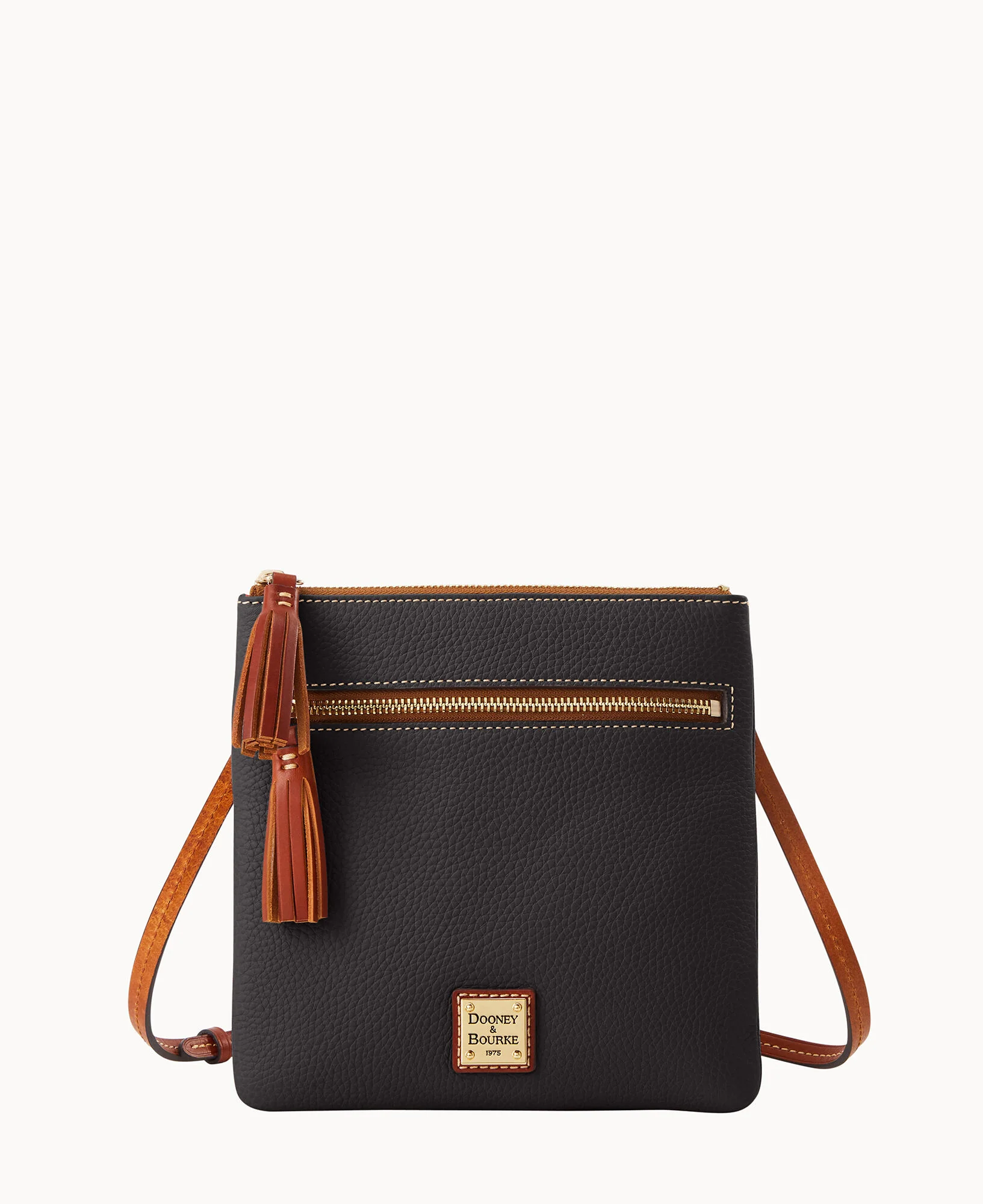 Pebble Grain Double Zip Tassel Crossbody - Image 5