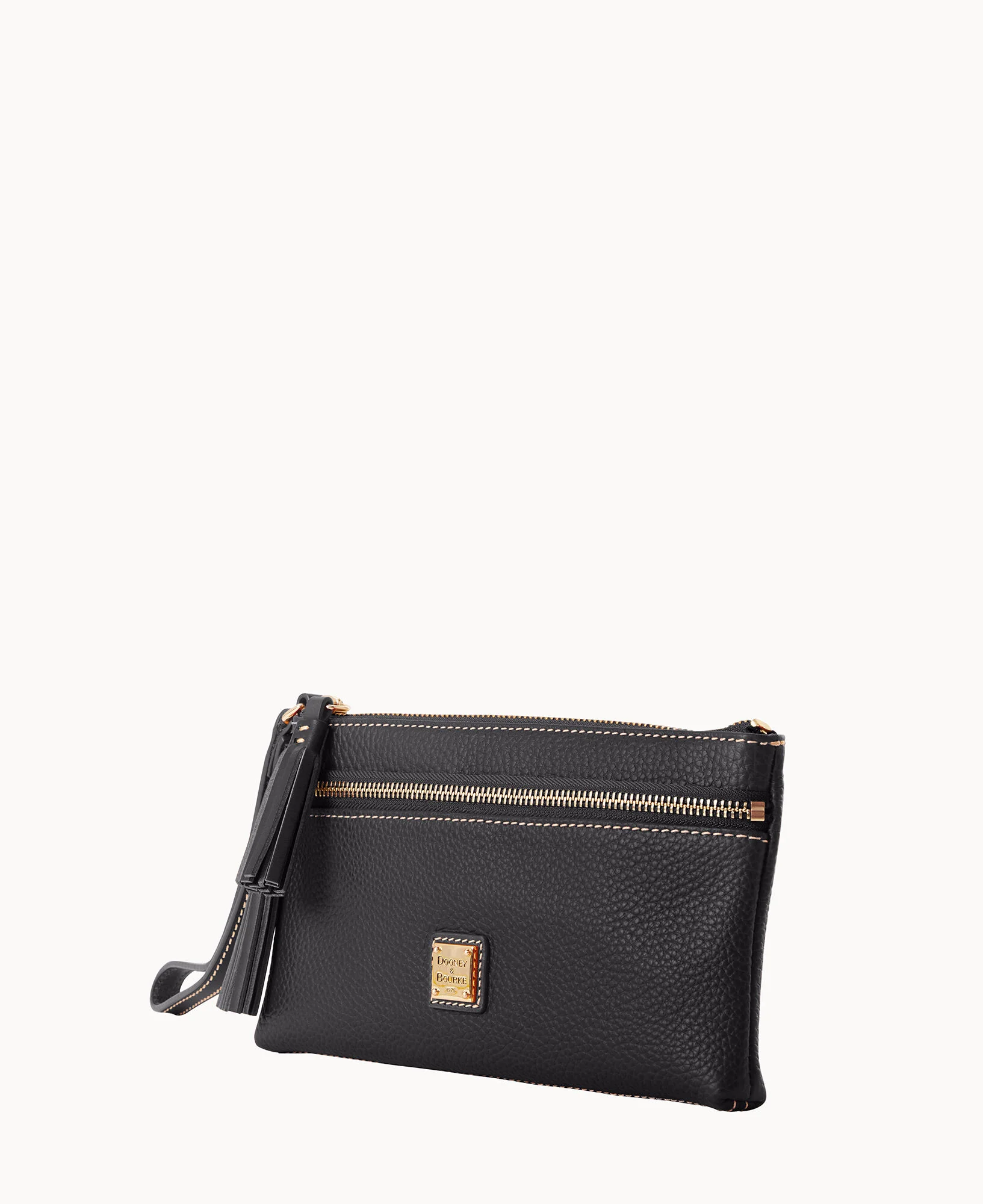 Pebble Grain Double Zip Wristlet - Image 11