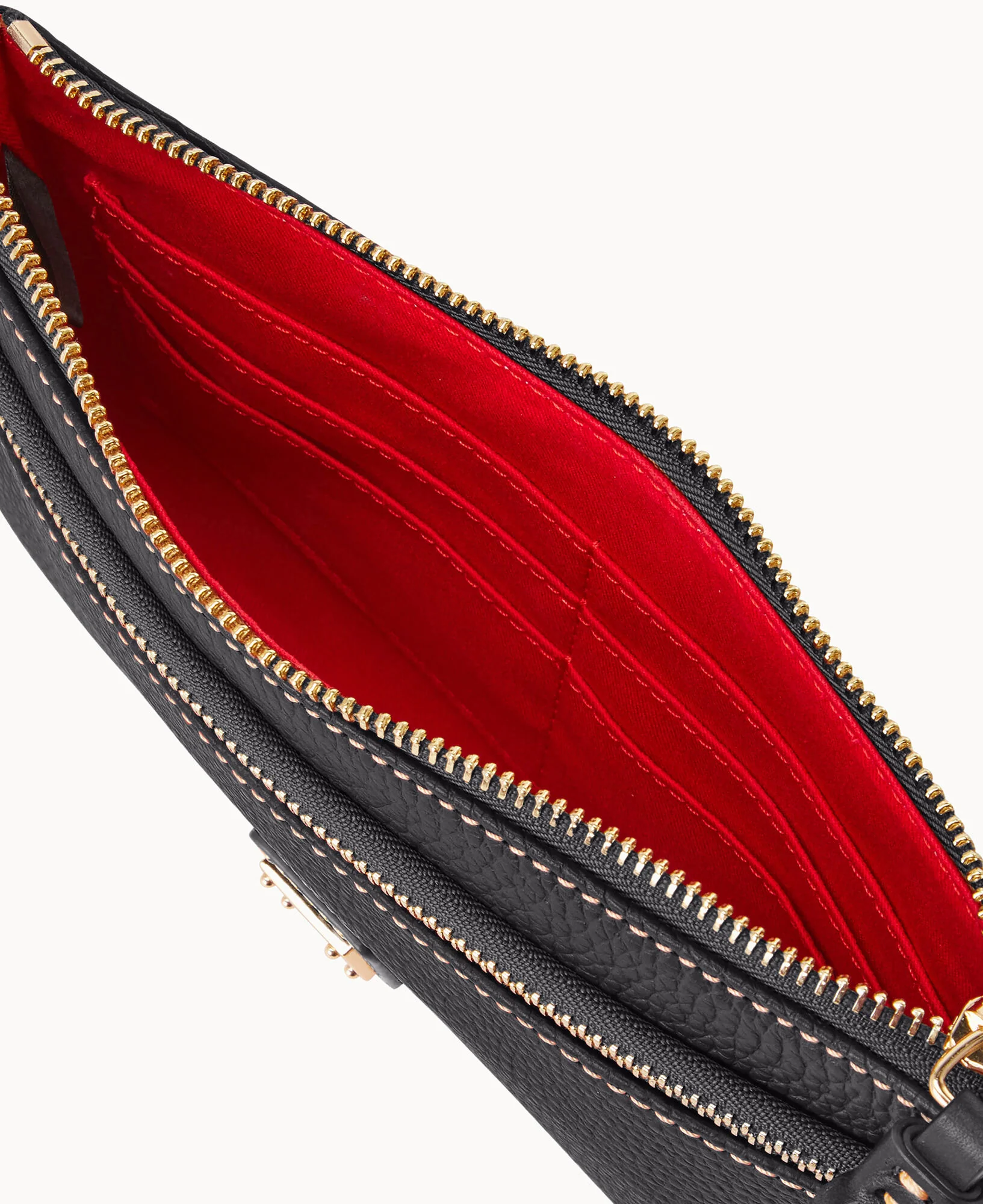Pebble Grain Double Zip Wristlet - Image 12