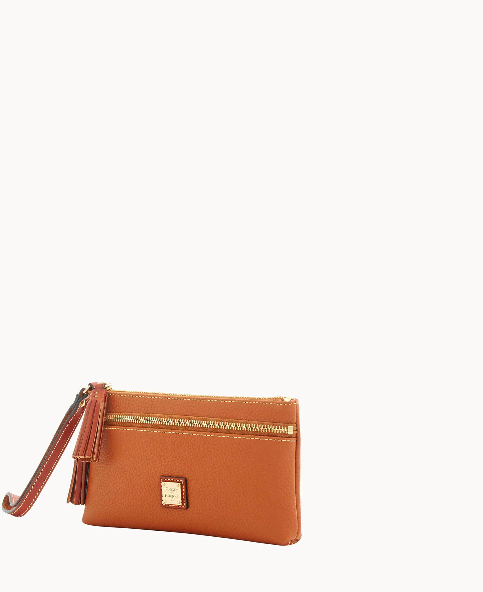 Pebble Grain Double Zip Wristlet - Image 14