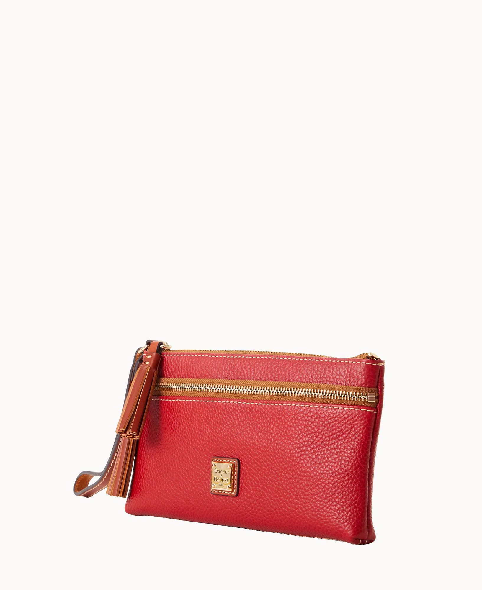 Pebble Grain Double Zip Wristlet - Image 17