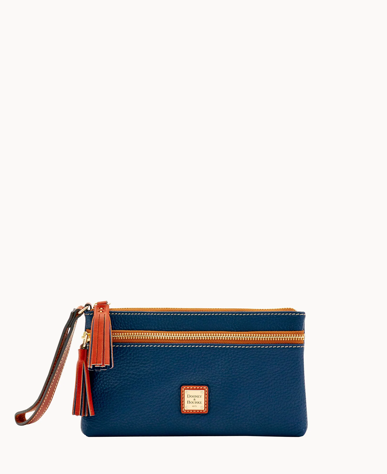 Pebble Grain Double Zip Wristlet - Image 7