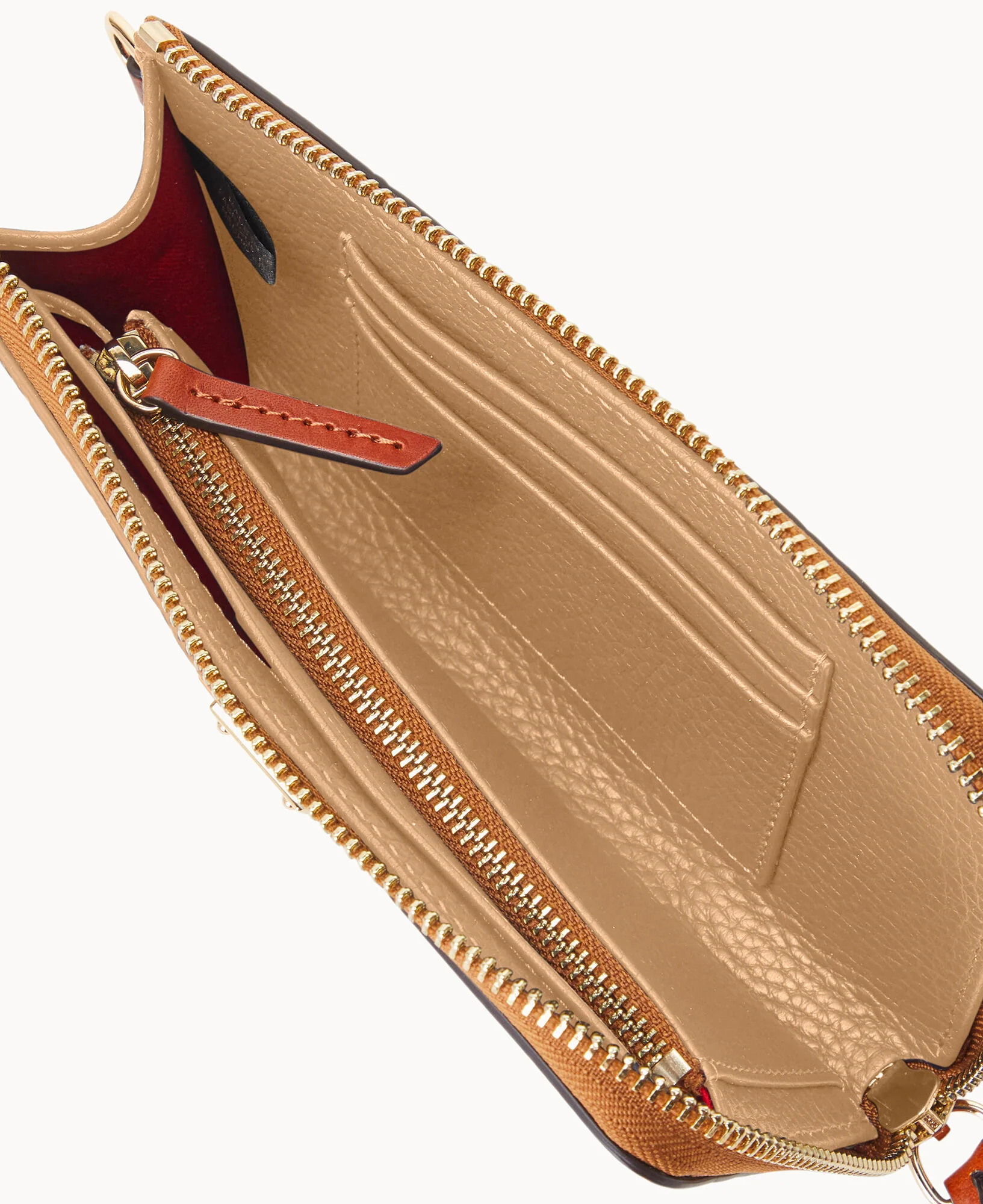 Pebble Grain Folded Zip Wristlet - Image 54