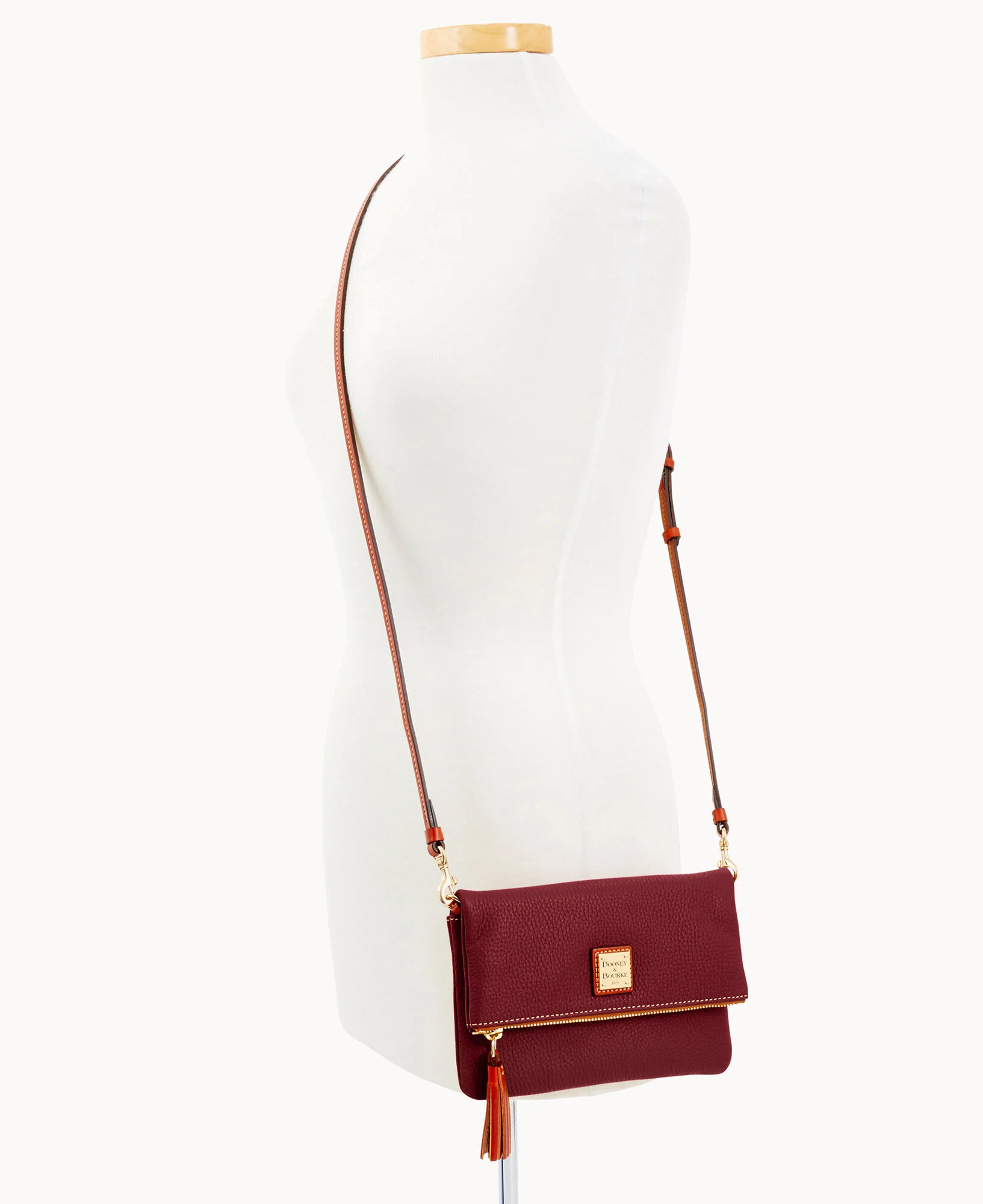 Pebble Grain Foldover Zip Crossbody - Image 30