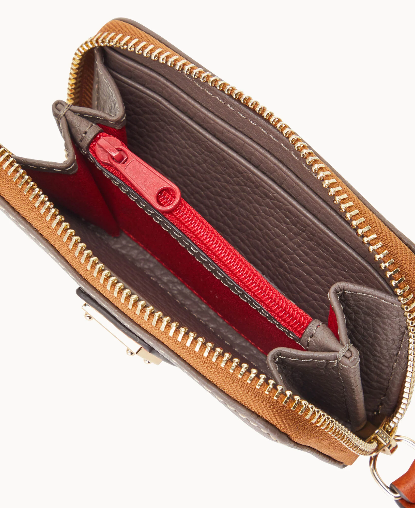 Pebble Grain Large Zip Around Credit Card Case - Image 45