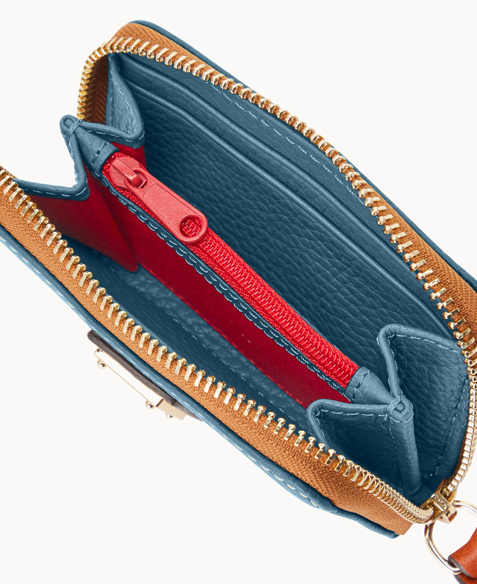 Pebble Grain Large Zip Around Credit Card Case - Image 54
