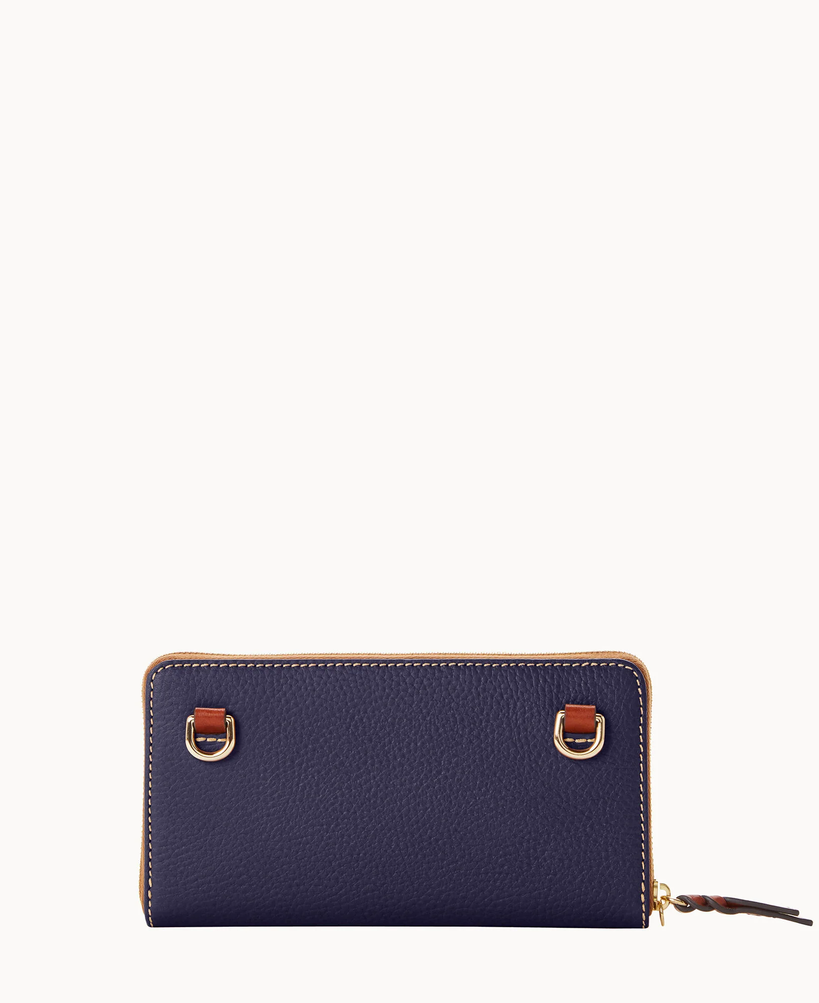 Pebble Grain Large Zip Around Wristlet Crossbody - Image 47
