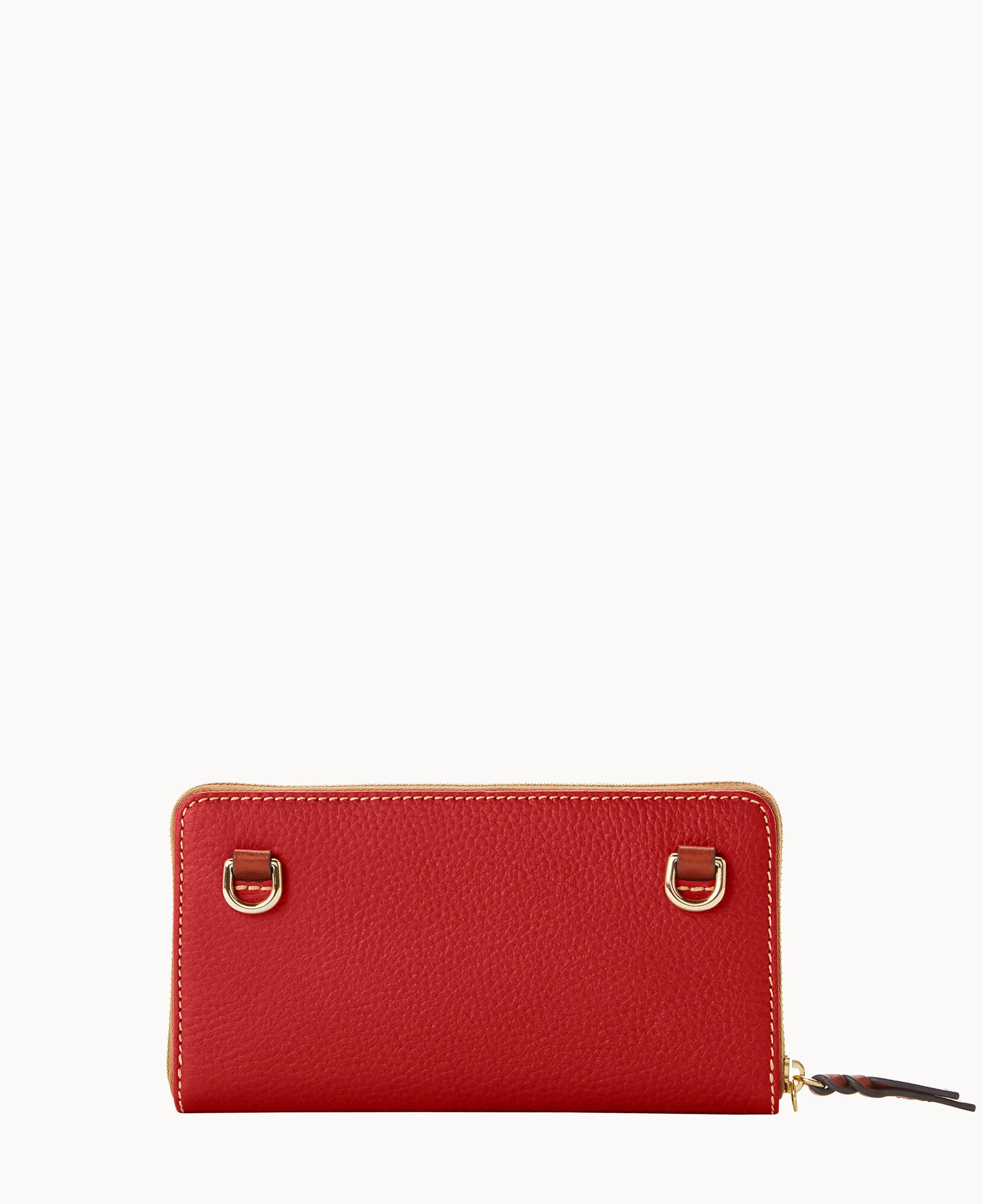 Pebble Grain Large Zip Around Wristlet Crossbody - Image 52