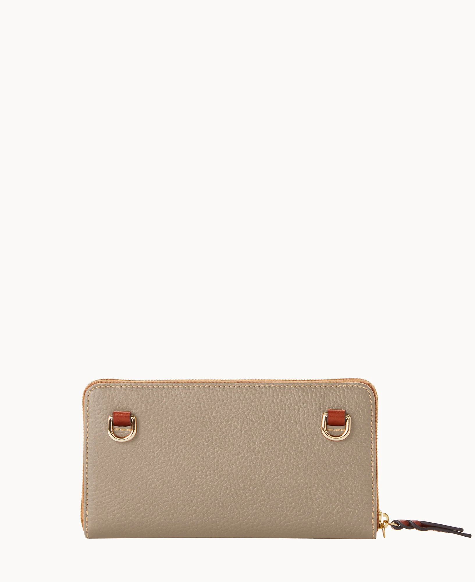 Pebble Grain Large Zip Around Wristlet Crossbody - Image 61