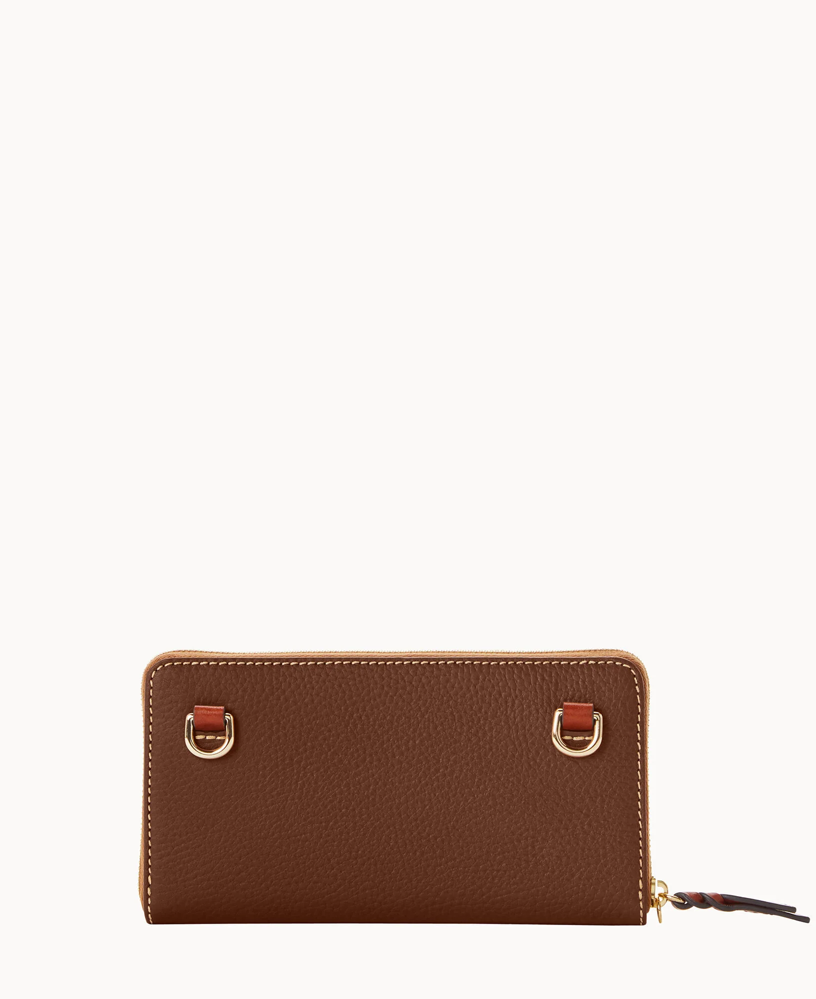 Pebble Grain Large Zip Around Wristlet Crossbody - Image 9