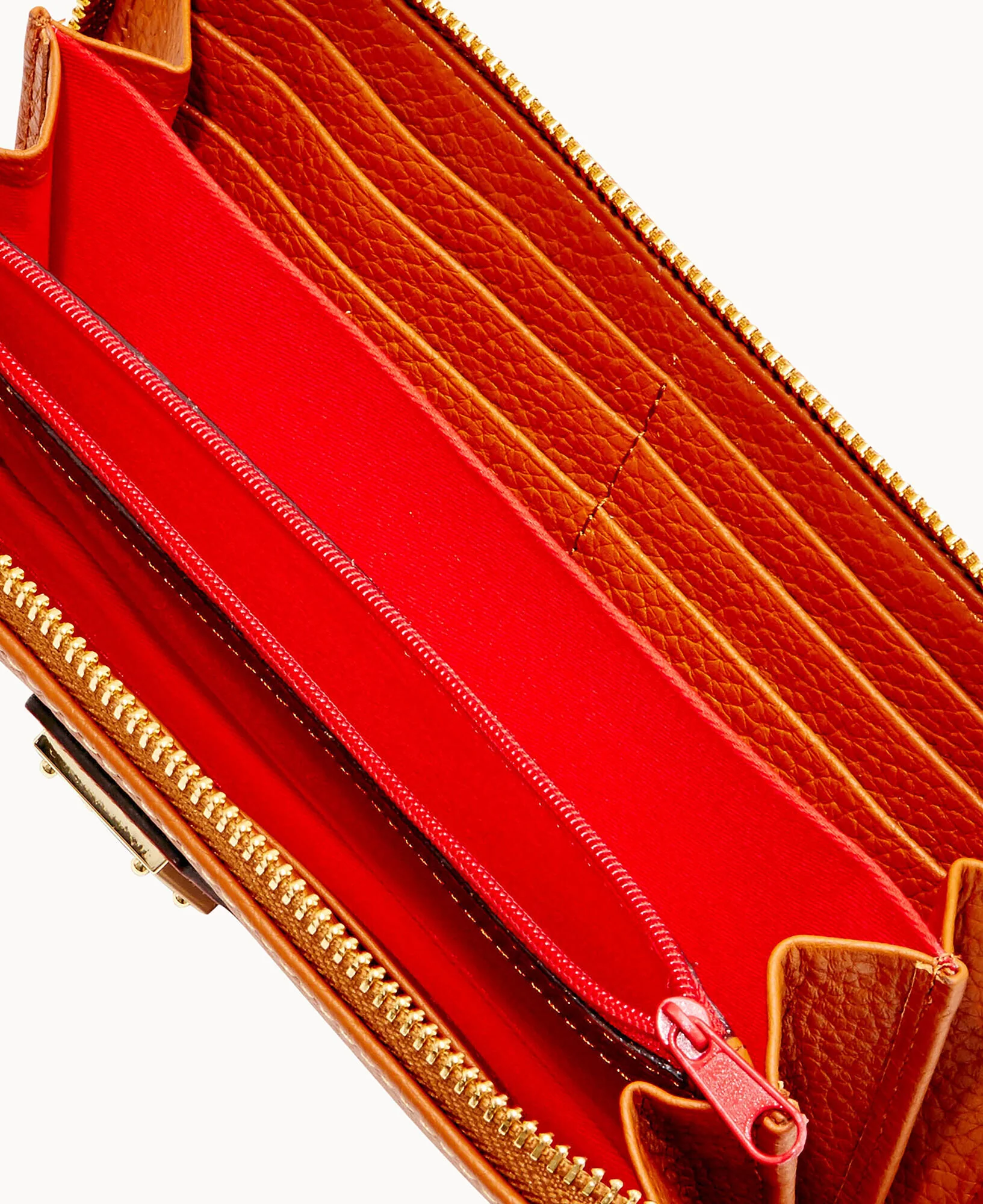 Pebble Grain Large Zip Around Wristlet - Image 21