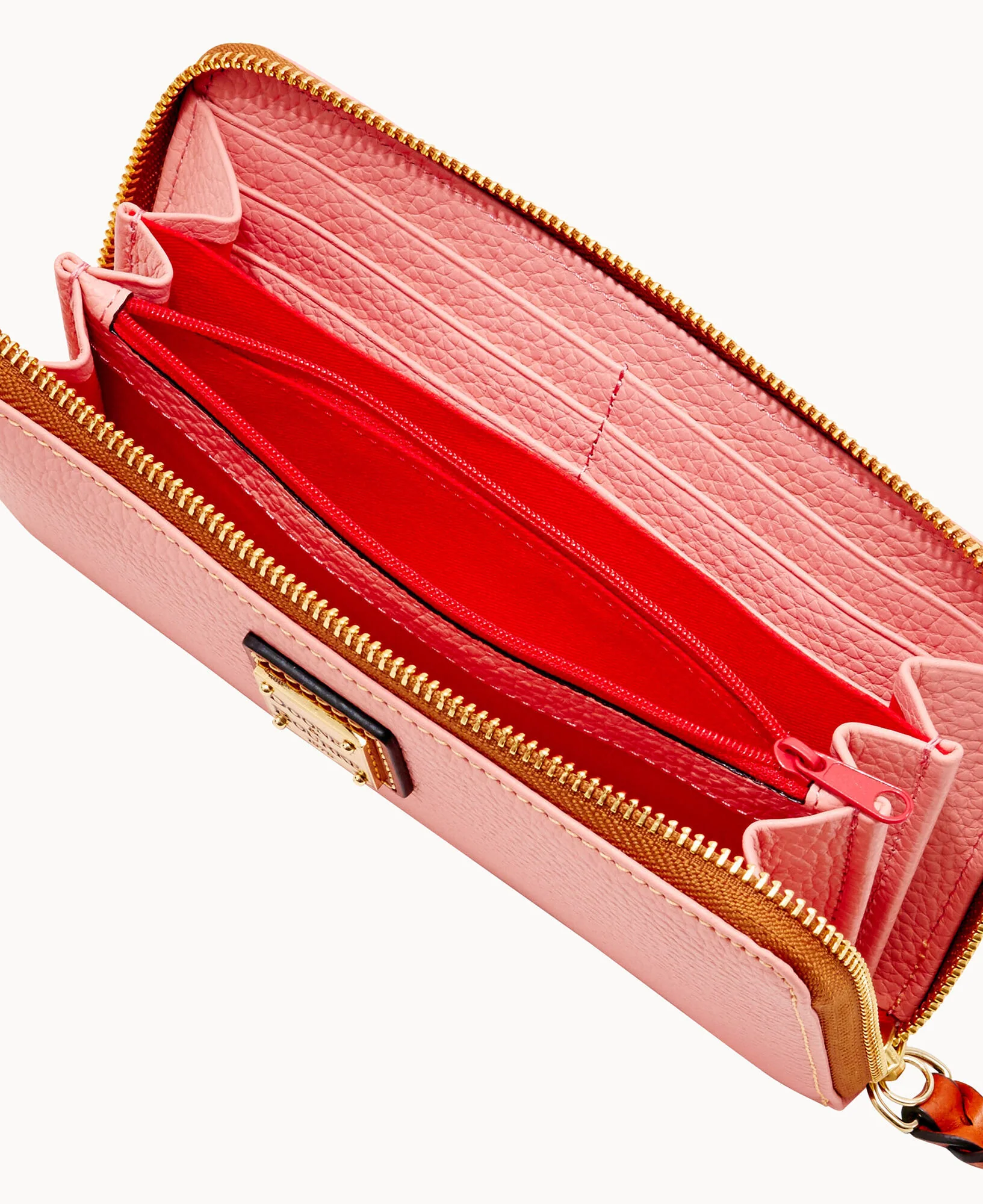 Pebble Grain Large Zip Around Wristlet - Image 51