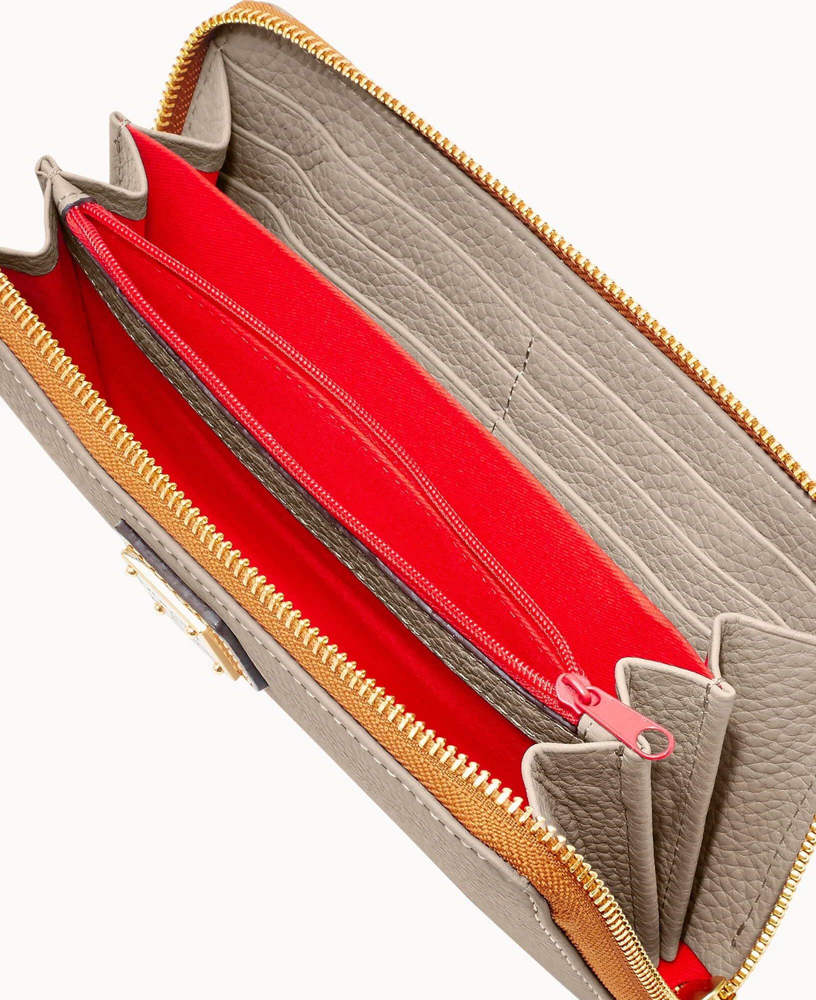 Pebble Grain Large Zip Around Wristlet - Image 63