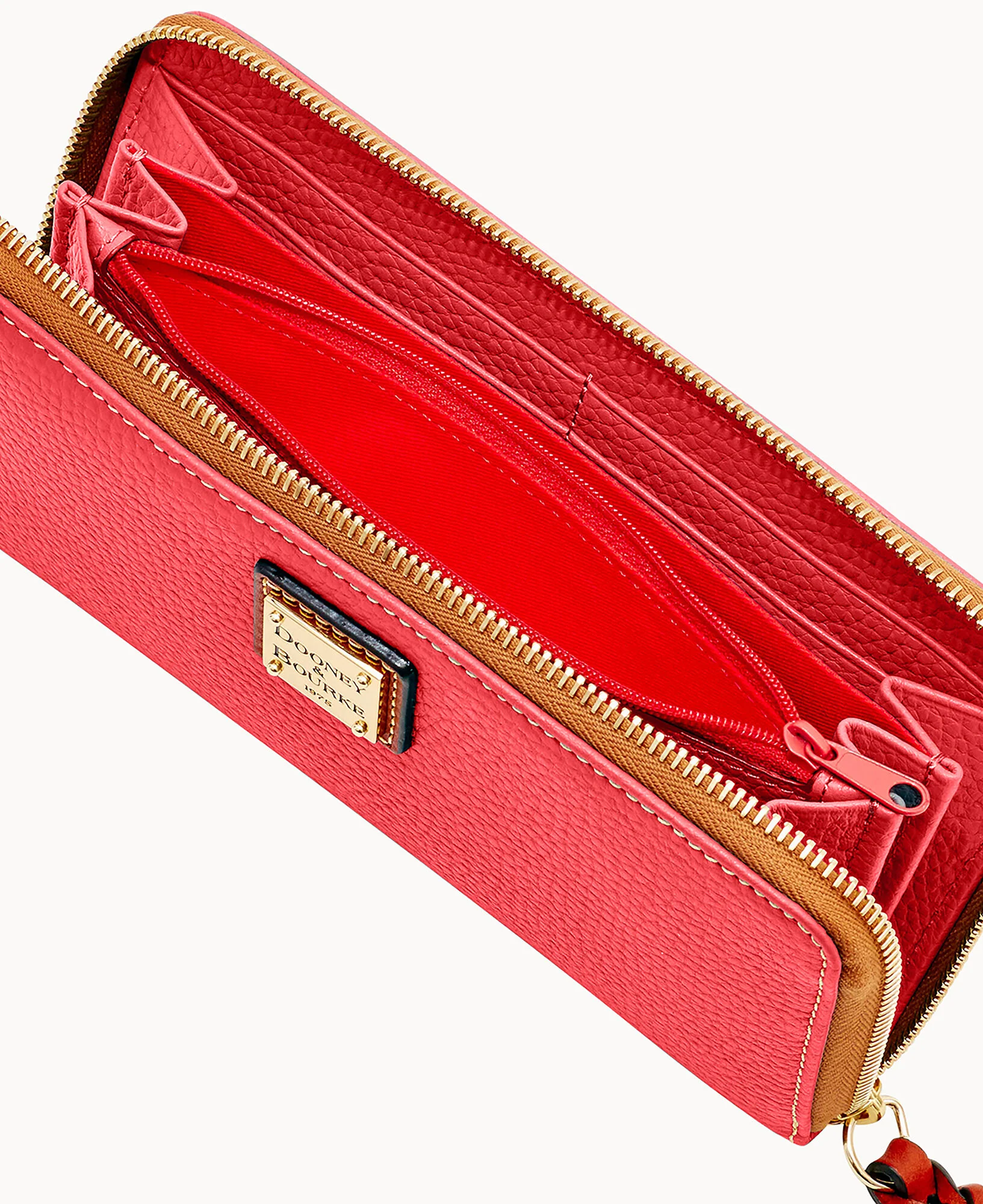 Pebble Grain Large Zip Around Wristlet - Image 69