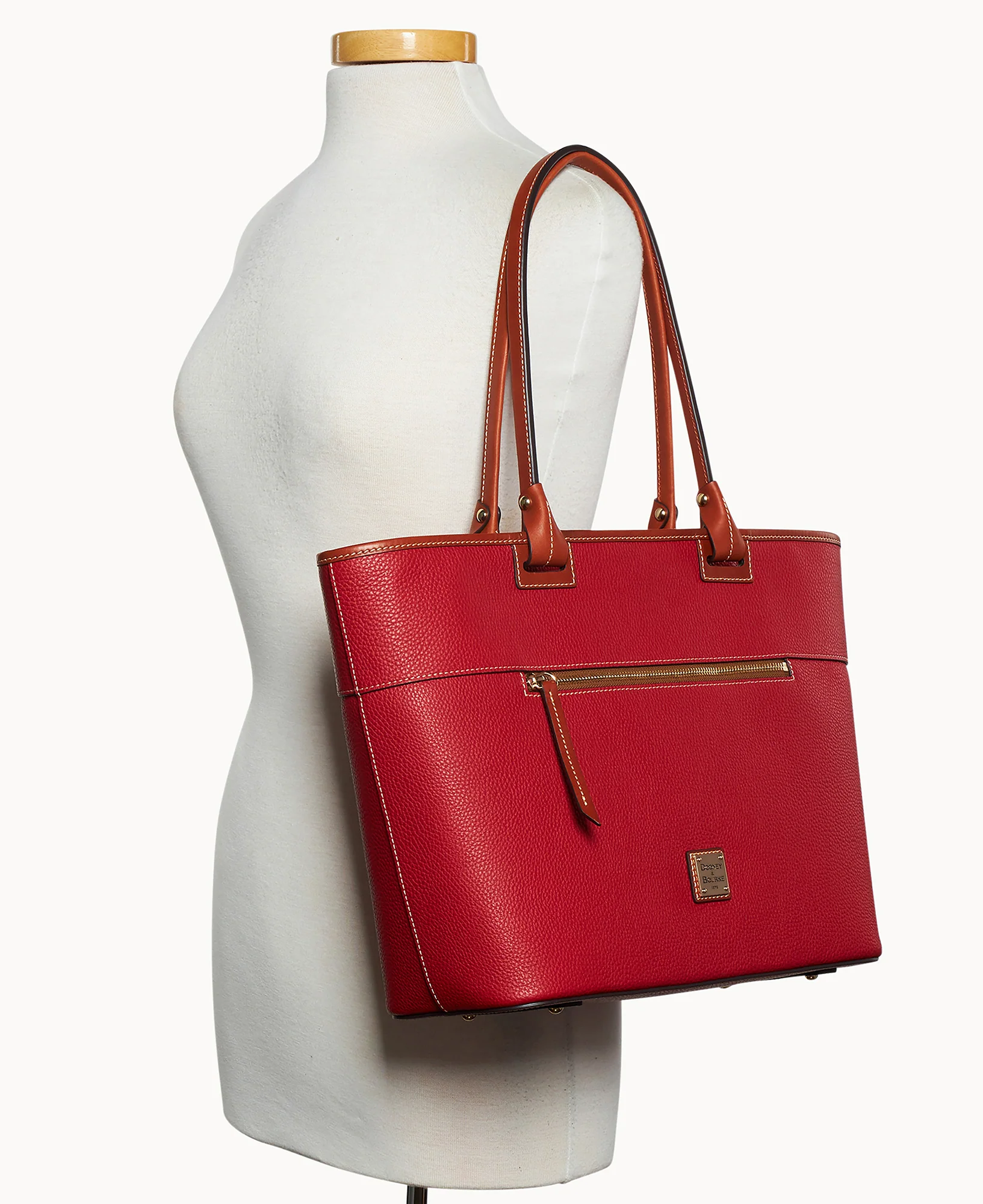 Pebble Grain Large Zip Tote - Image 36