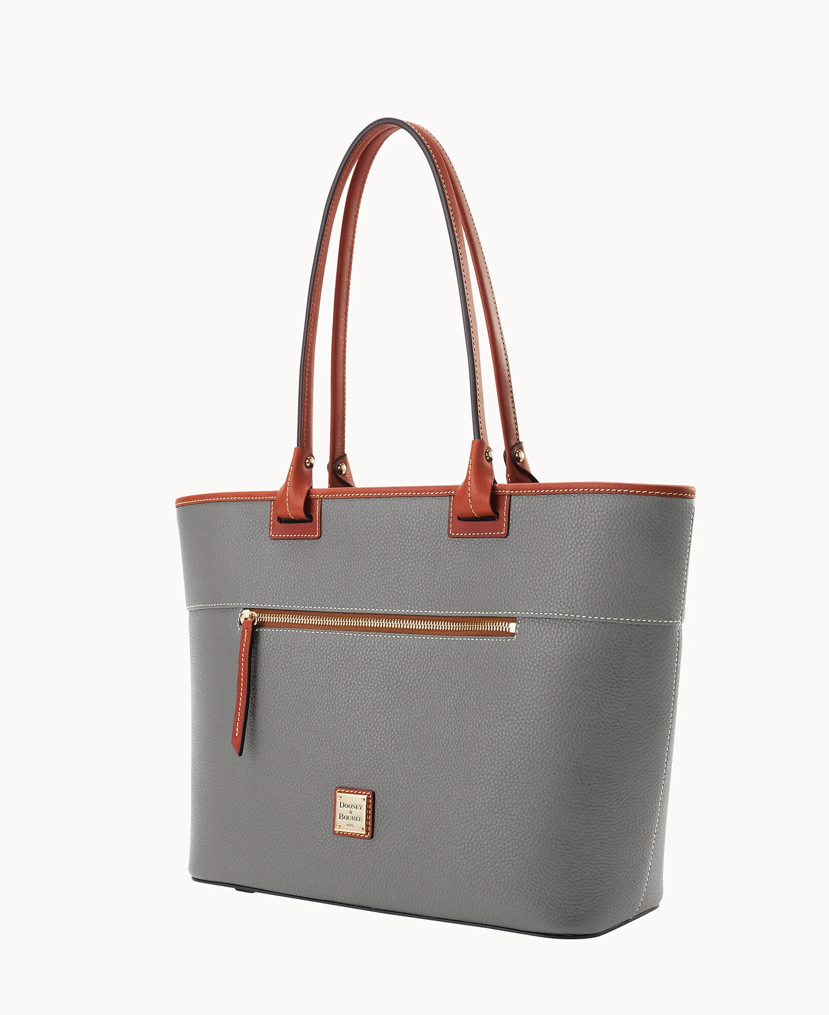 Pebble Grain Large Zip Tote - Image 38
