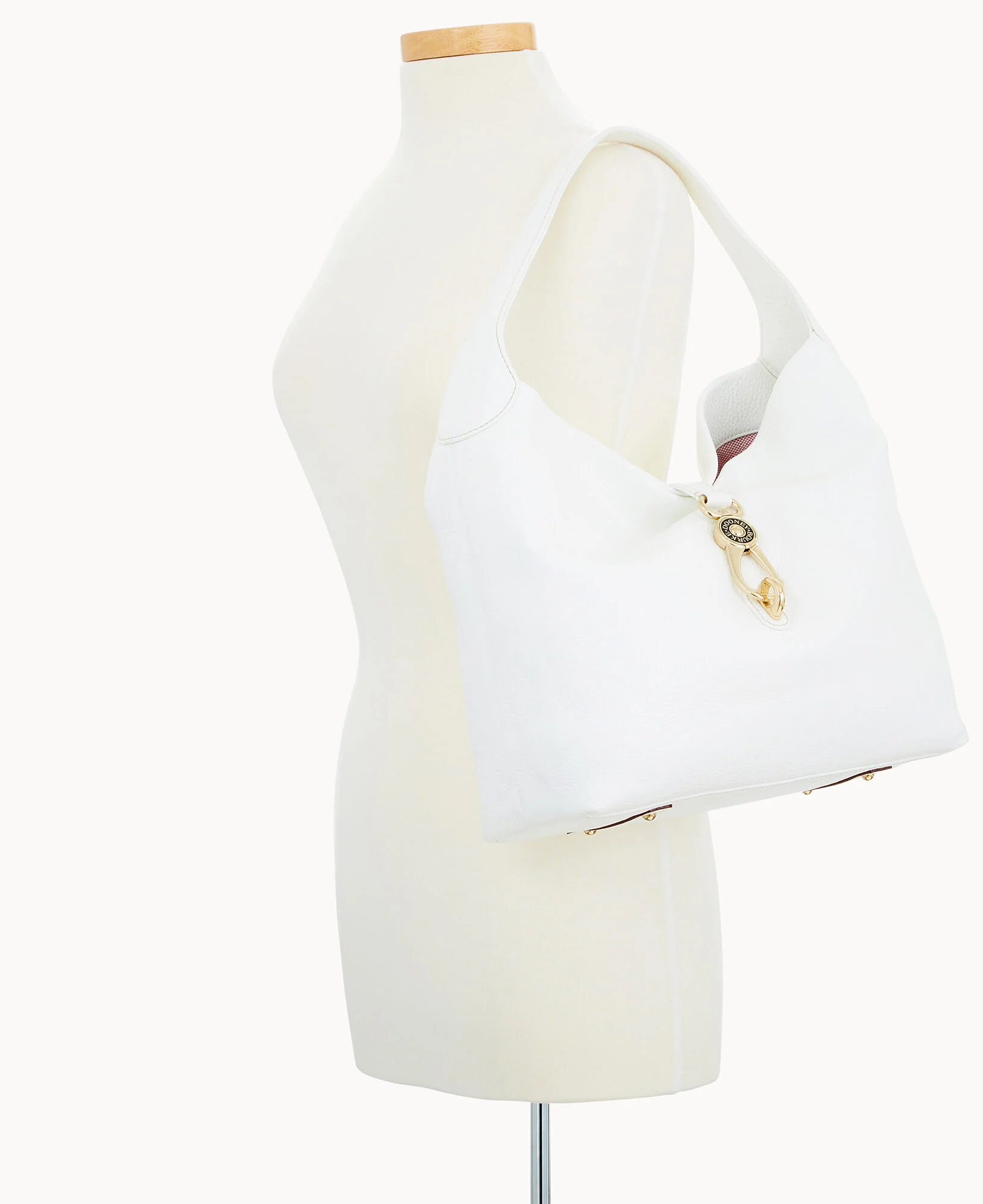 Pebble Grain Logo Lock Shoulder Bag - Image 4